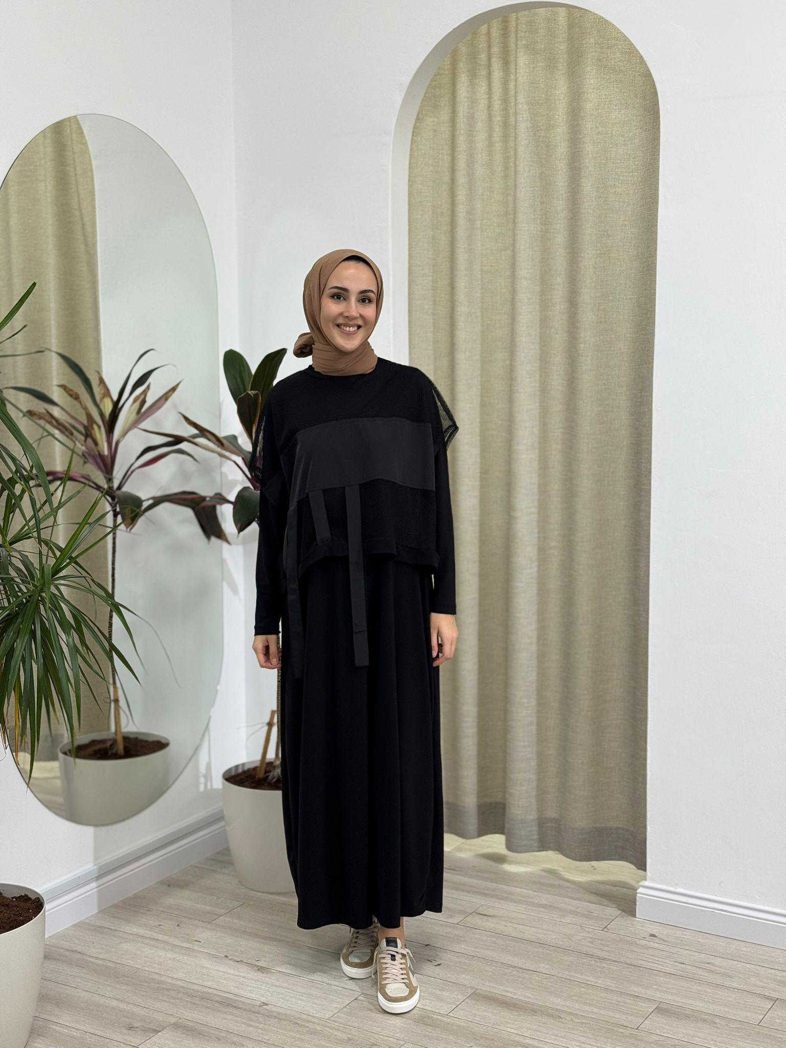 Nurcan Çetin File Detaylı Elbise 25148