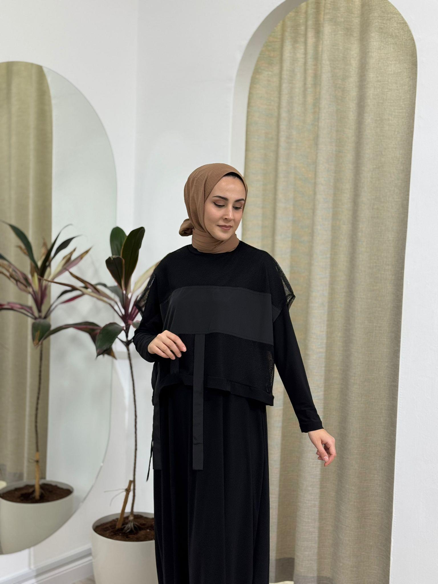 Nurcan Çetin File Detaylı Elbise 25148