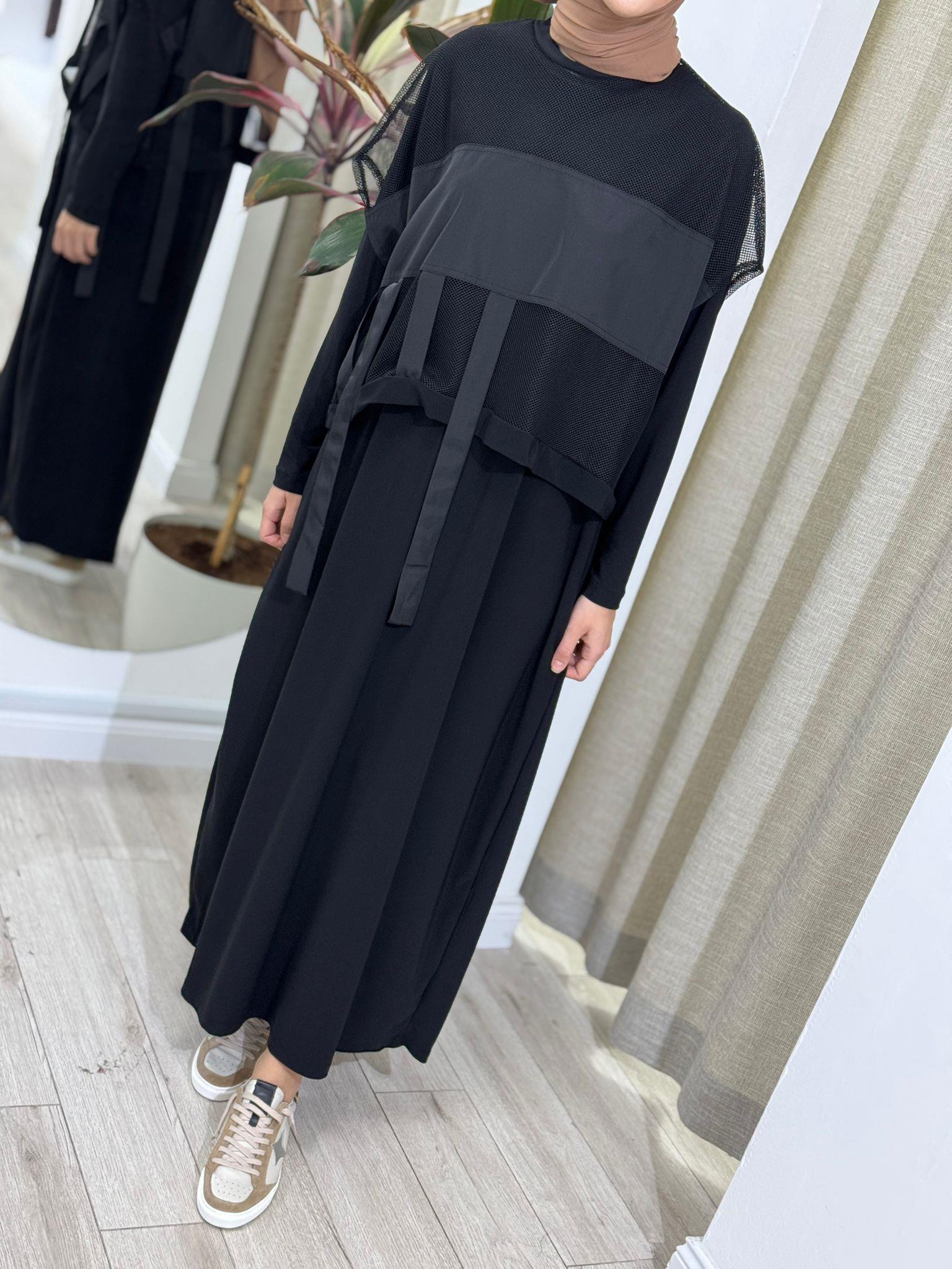 Nurcan Çetin File Detaylı Elbise 25148