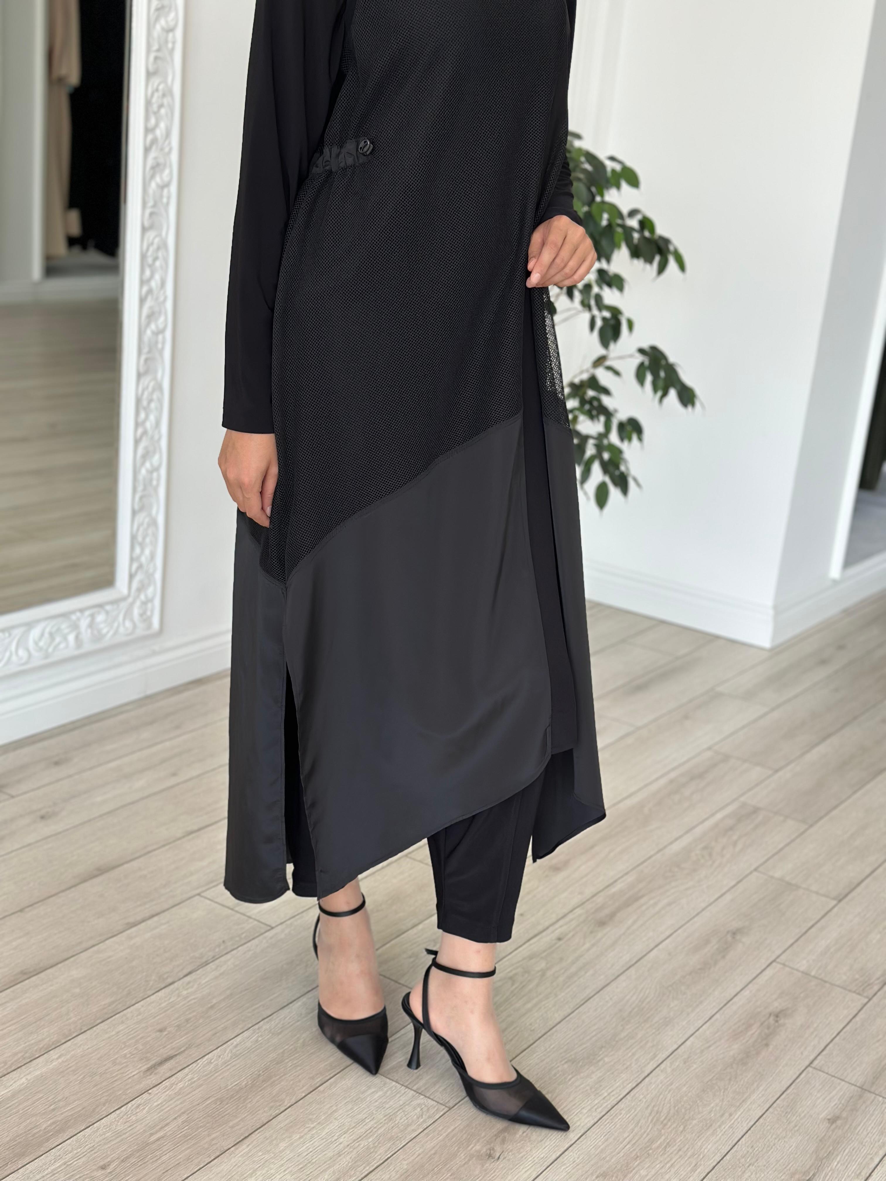 Nurcan Çetin File Detaylı Pantolonlu Takım 25613