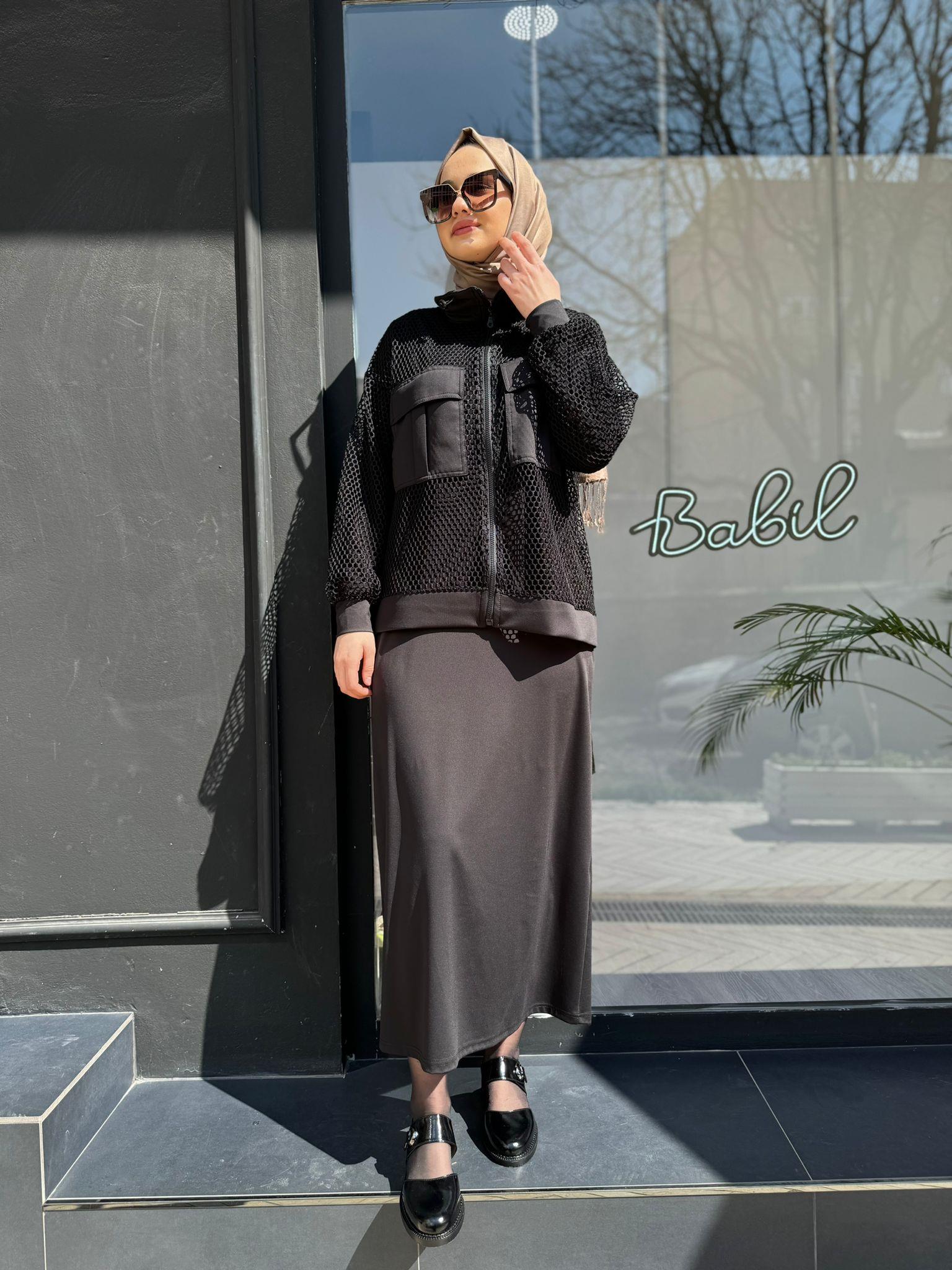 Nurcan Çetin Fileli Takım Siyah 24623