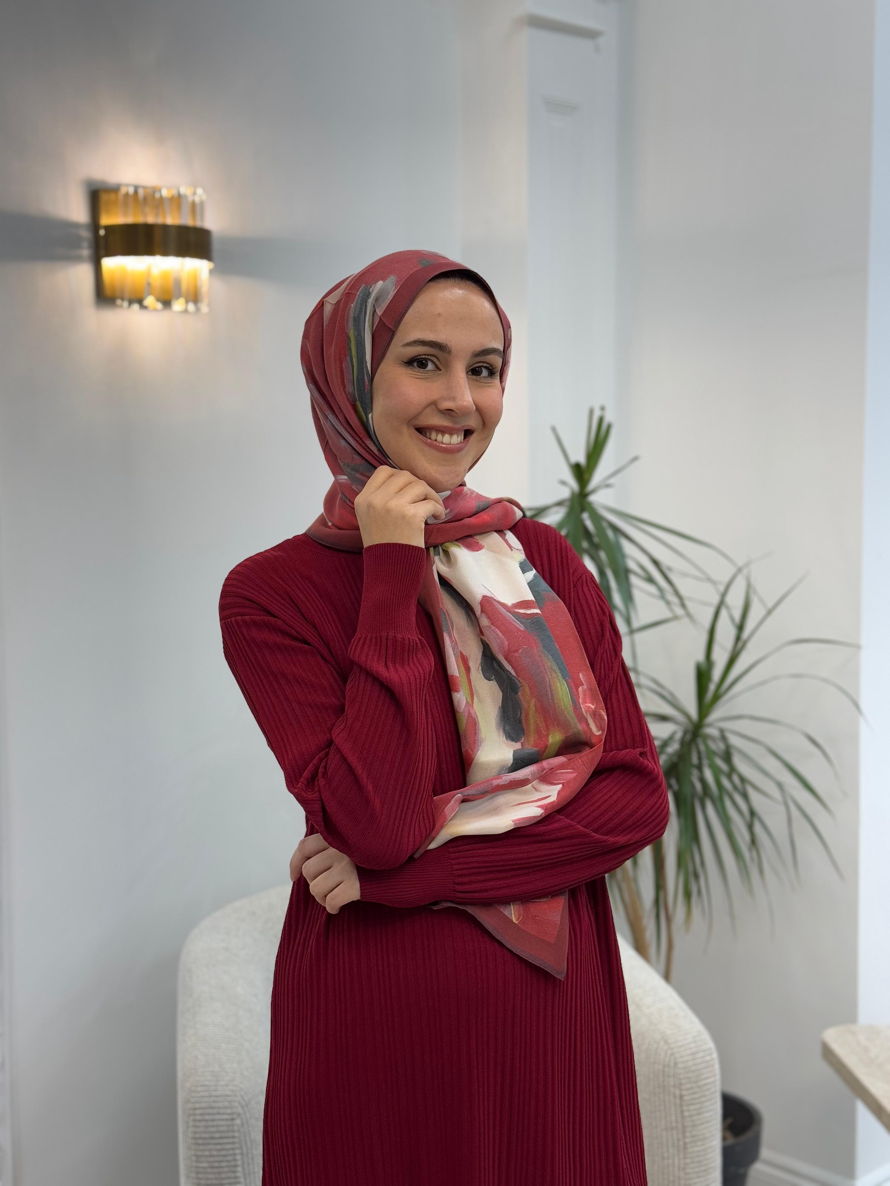 Nurcan Çetin Fitilli Triko Takım Bordo NÇ012