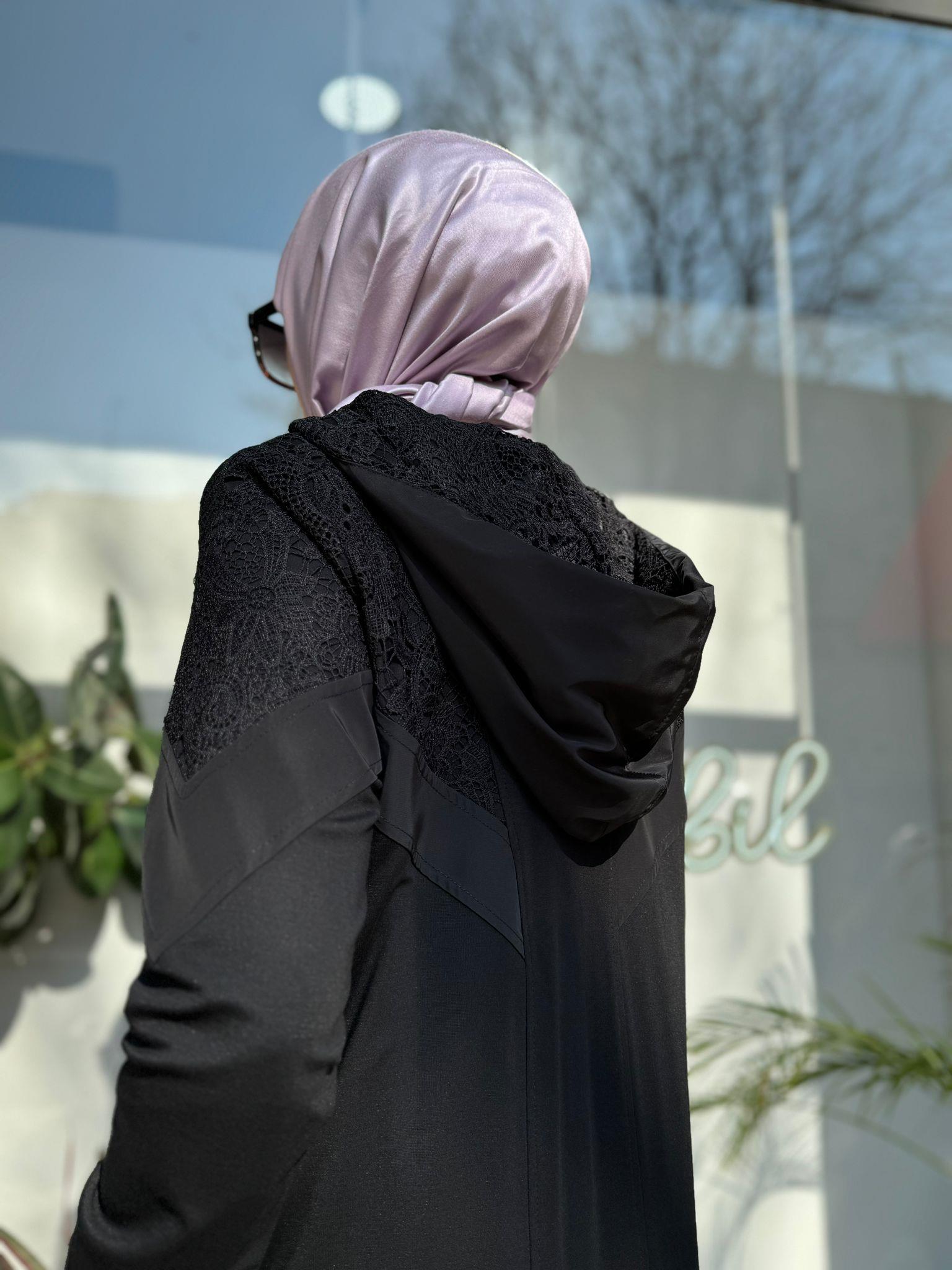 Nurcan Çetin Güpür Ferace Siyah 24940
