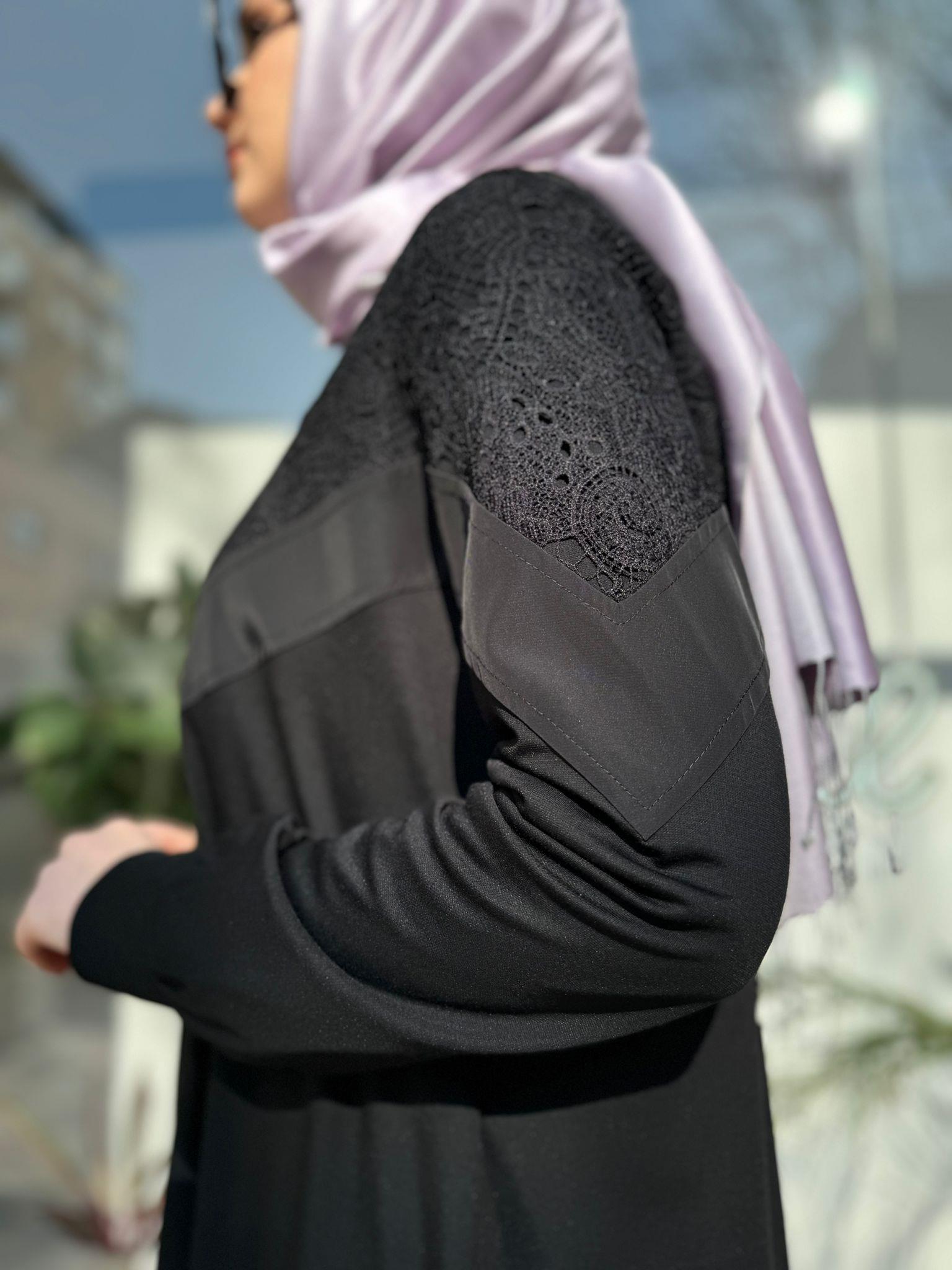 Nurcan Çetin Güpür Ferace Siyah 24940