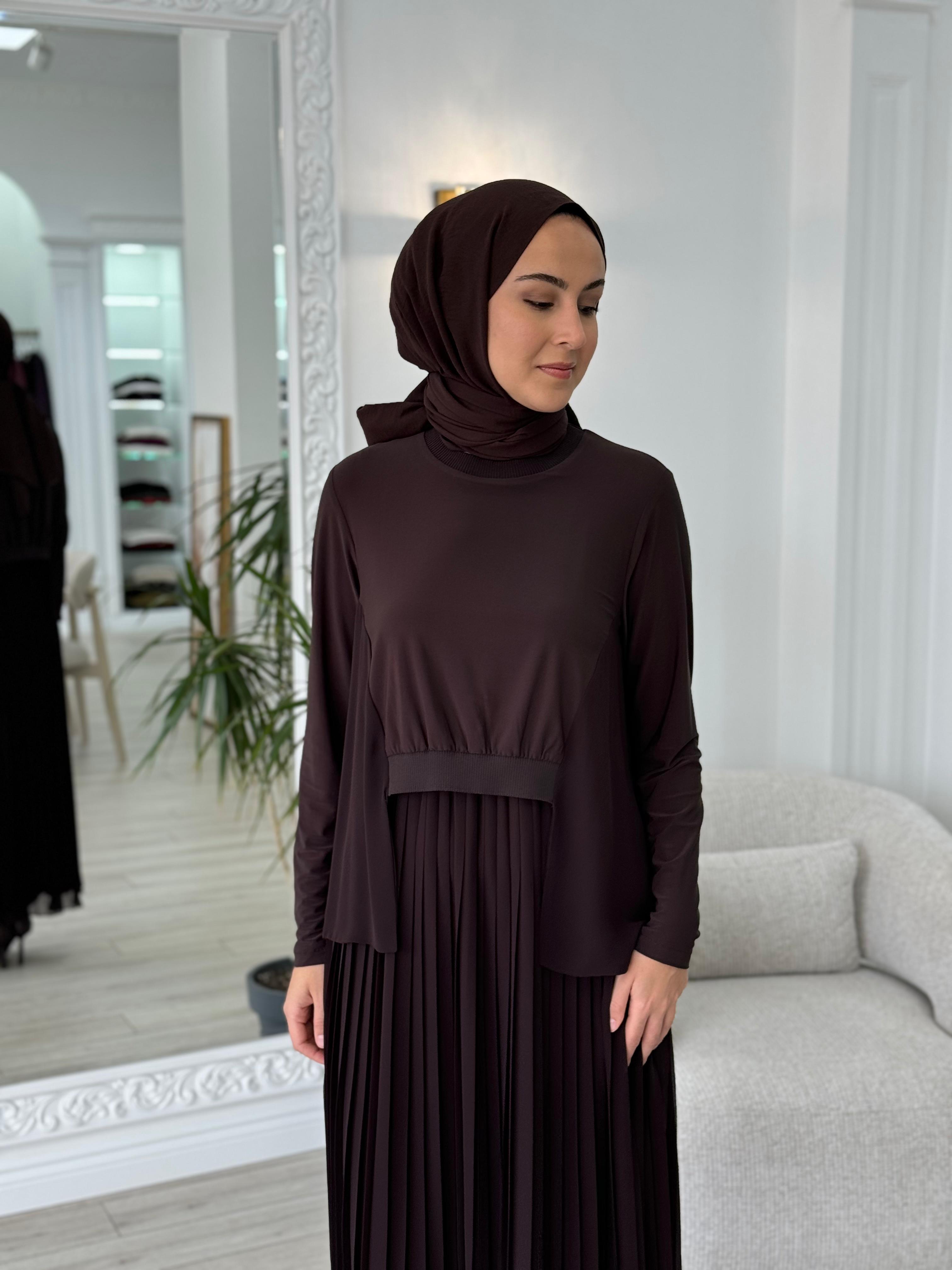 Nurcan Çetin Kahverengi Elbise 16136