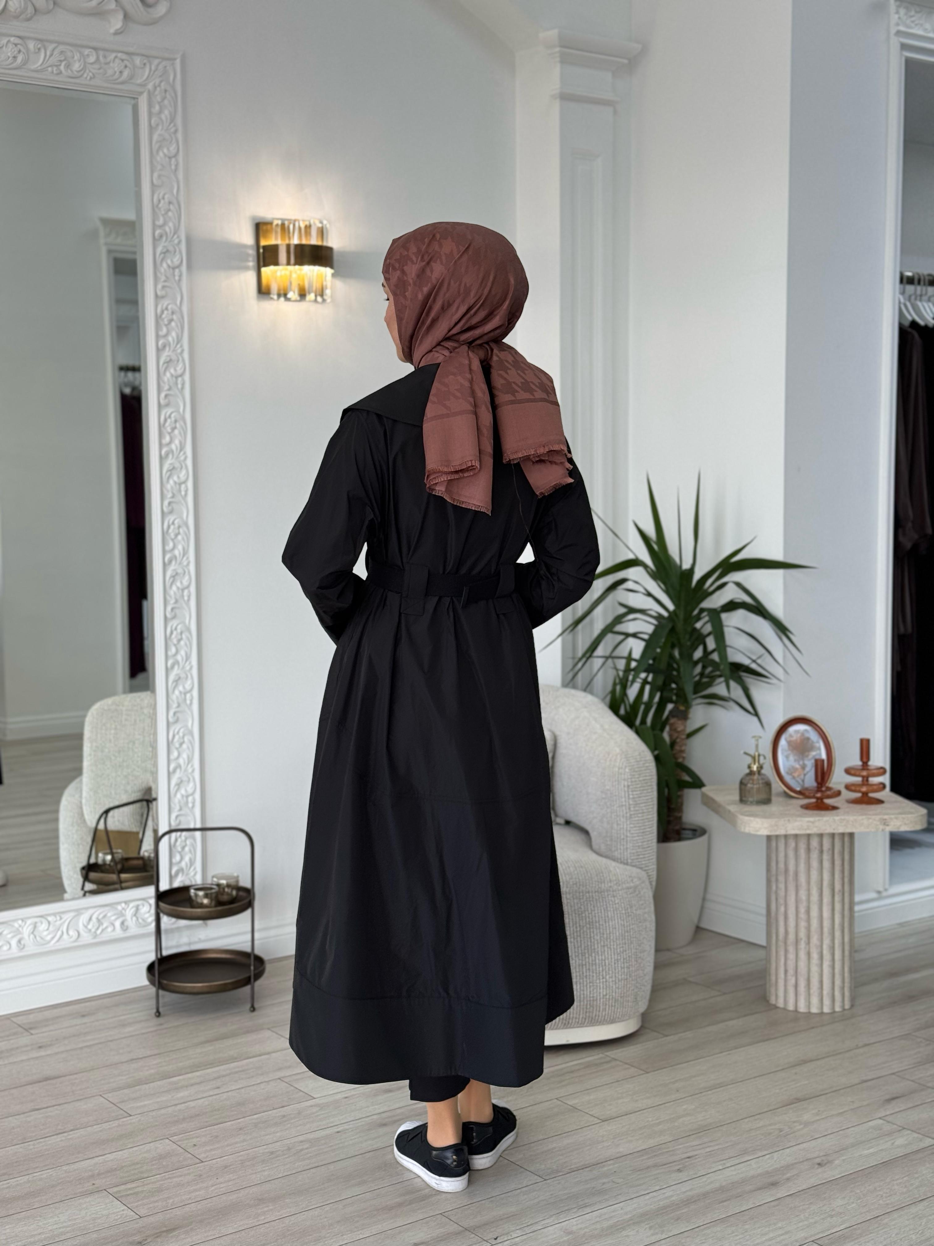 Nurcan Çetin Kemerli Kap Siyah 25707