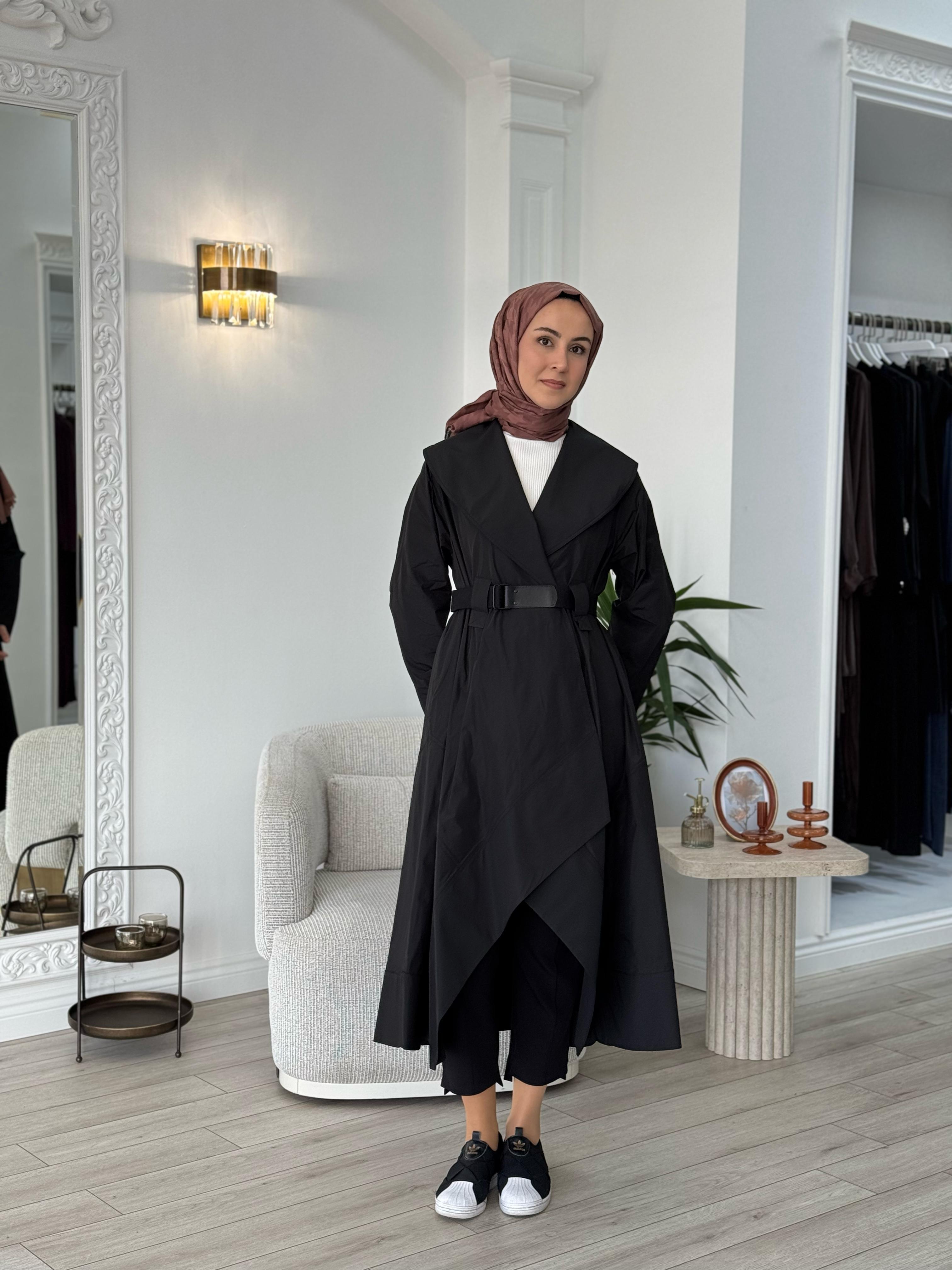 Nurcan Çetin Kemerli Kap Siyah 25707