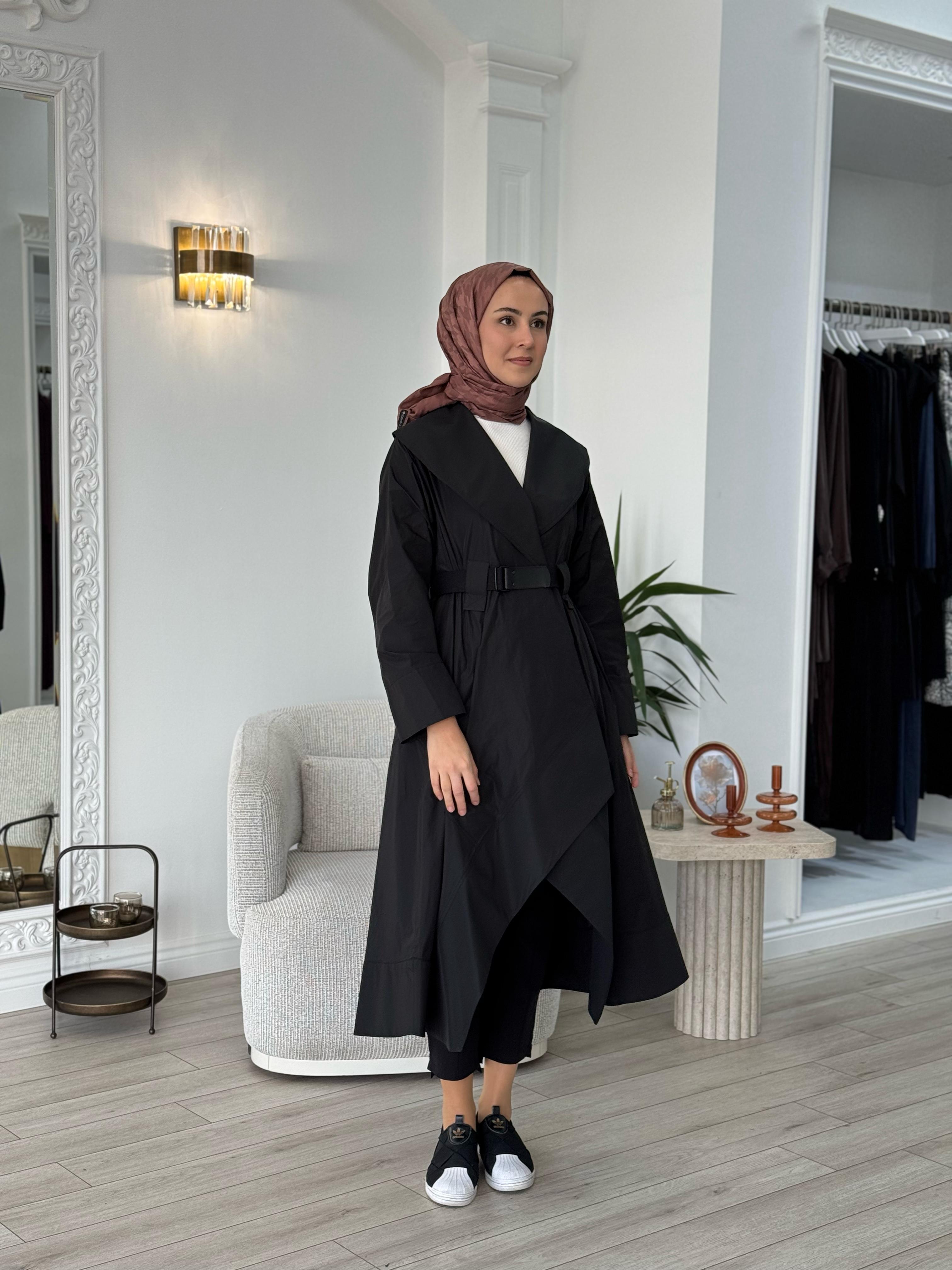 Nurcan Çetin Kemerli Kap Siyah 25707