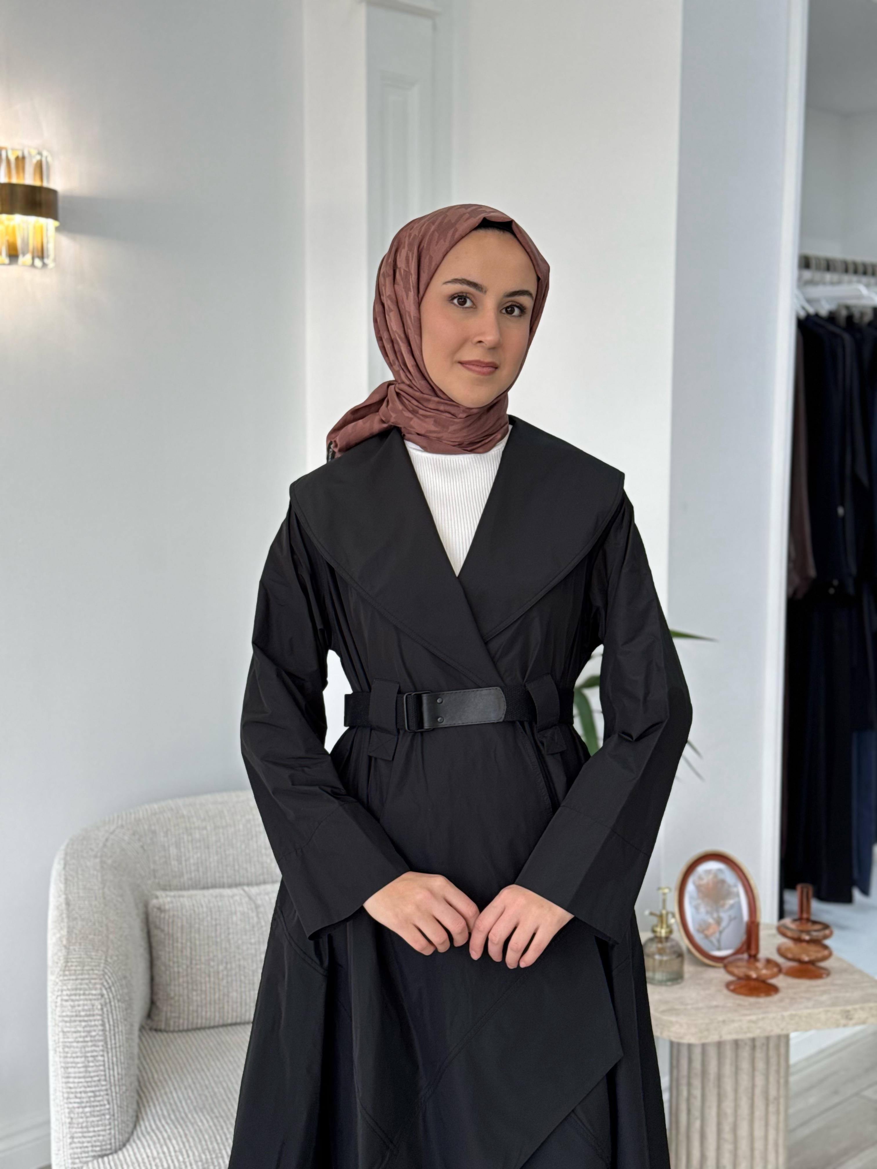 Nurcan Çetin Kemerli Kap Siyah 25707