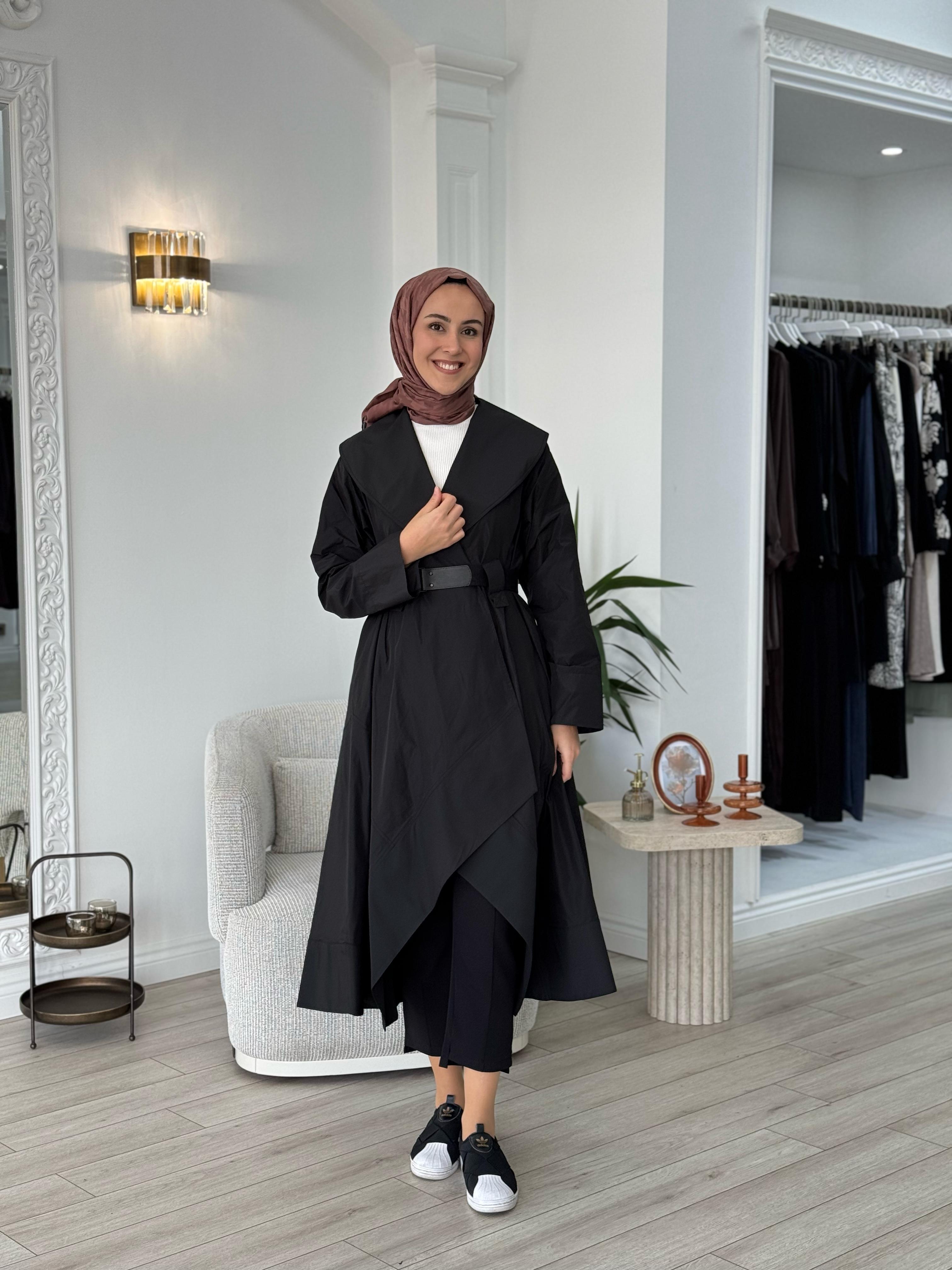 Nurcan Çetin Kemerli Kap Siyah 25707