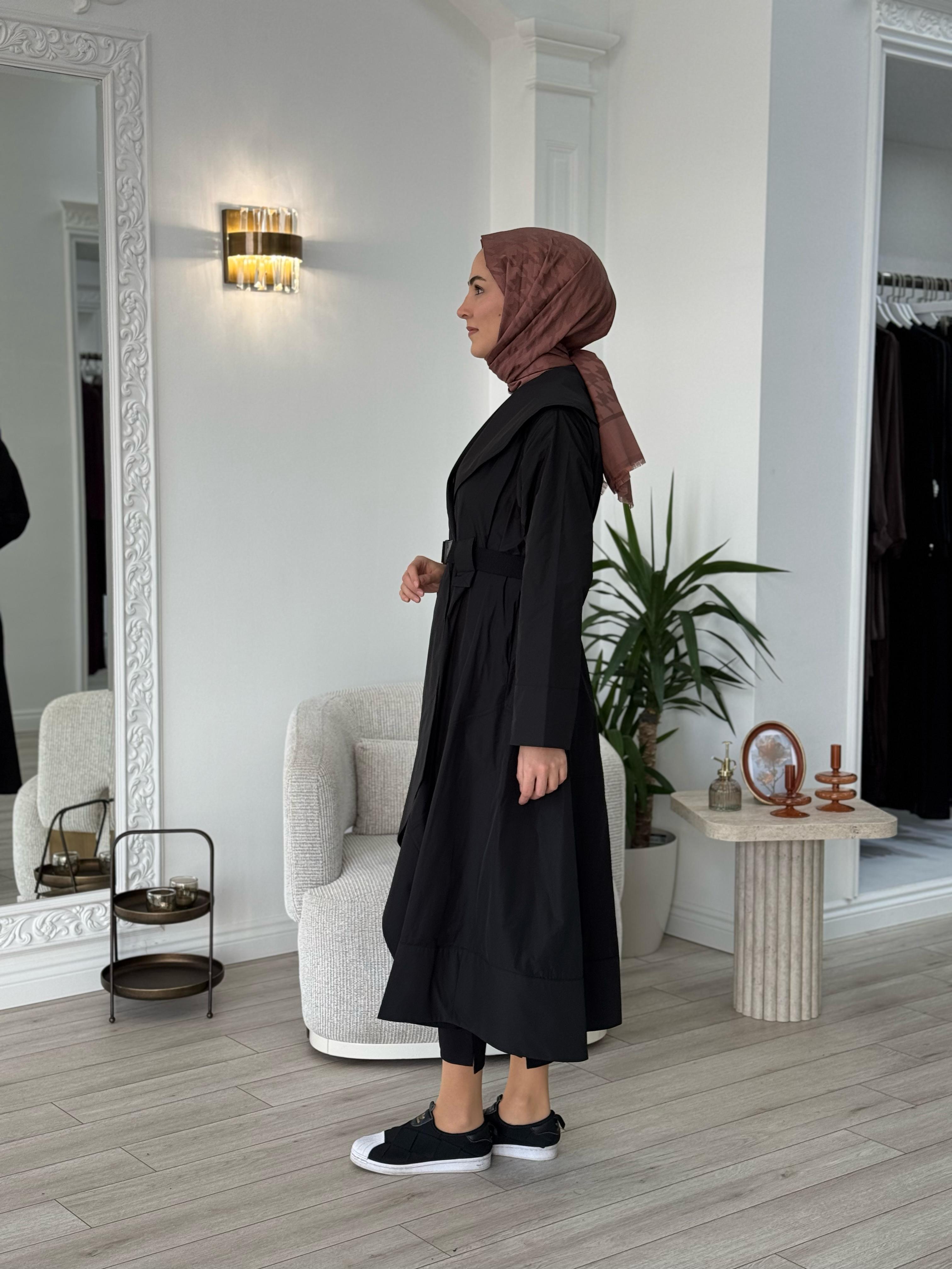 Nurcan Çetin Kemerli Kap Siyah 25707
