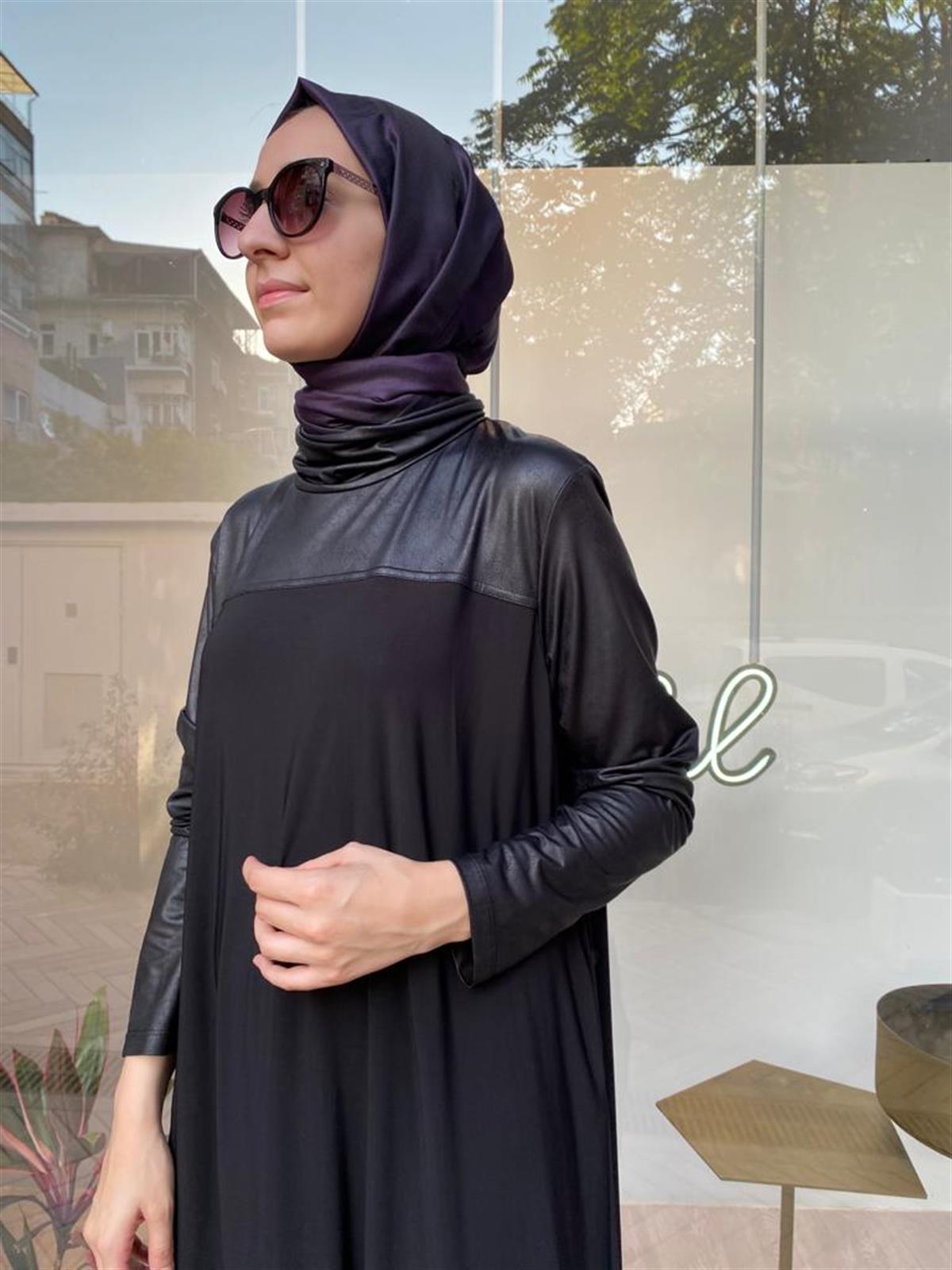 Nurcan Çetin Kol Derili Elbise 24129