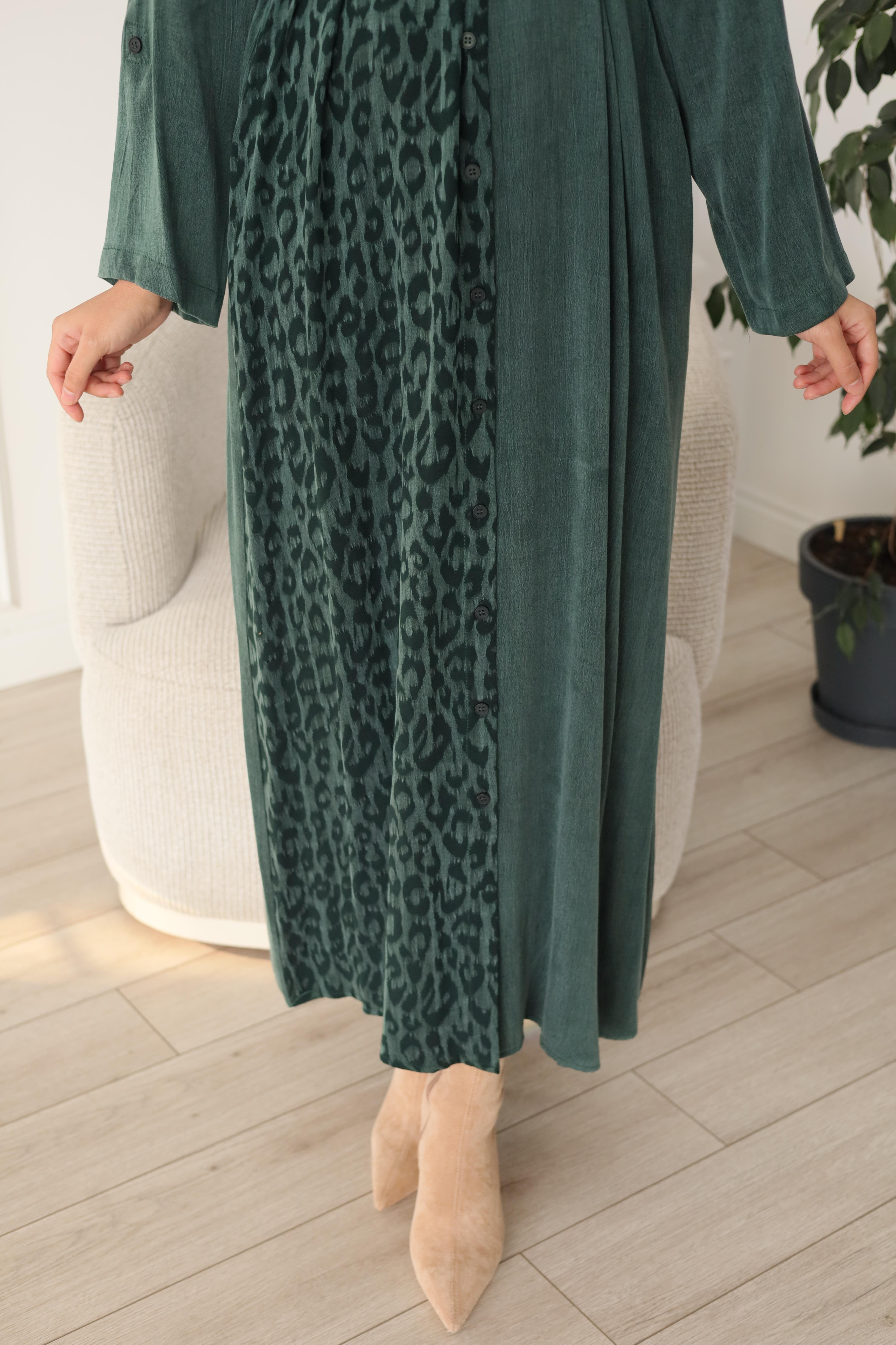 Nurcan Çetin Leopar Desenli Elbise 25254