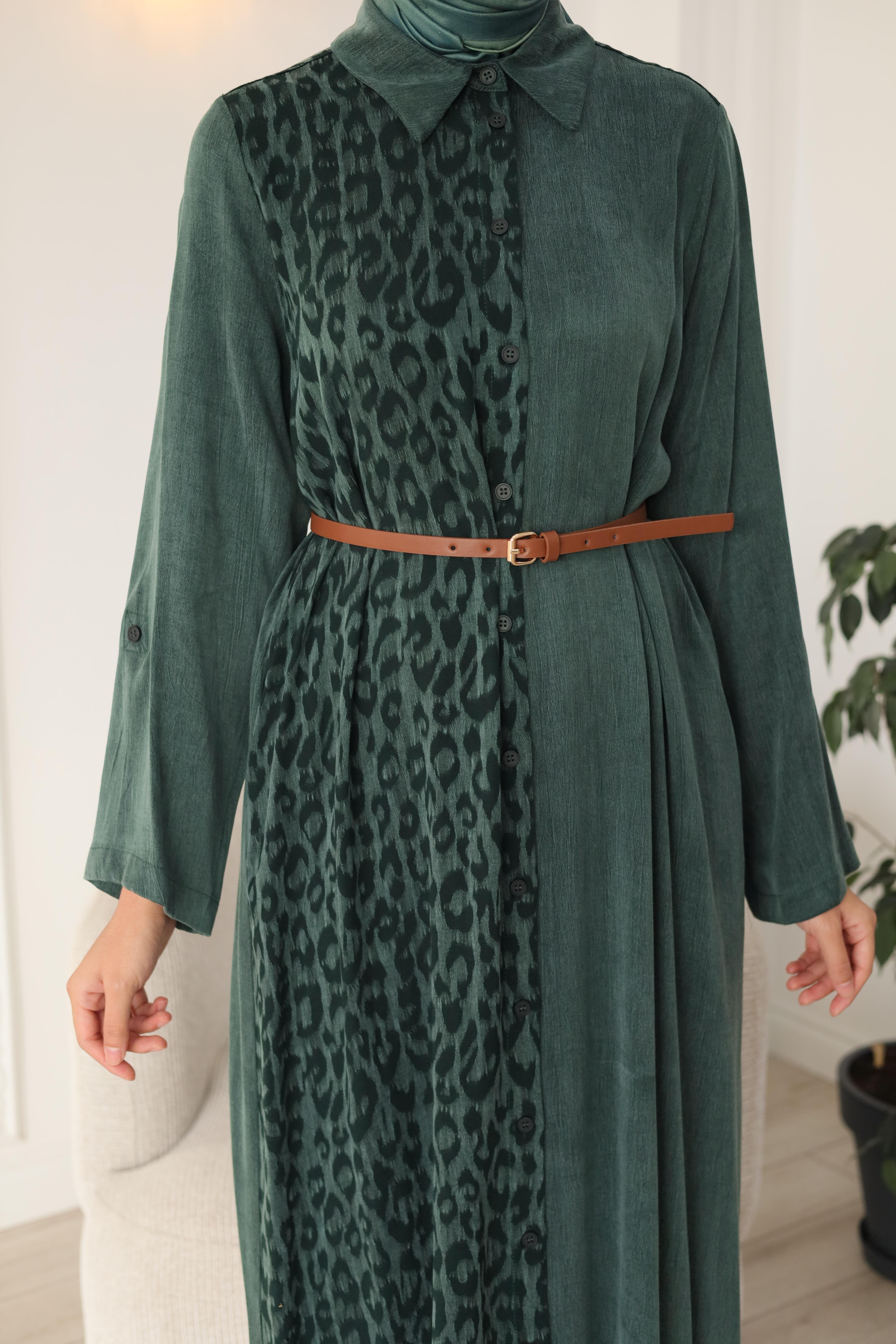 Nurcan Çetin Leopar Desenli Elbise 25254