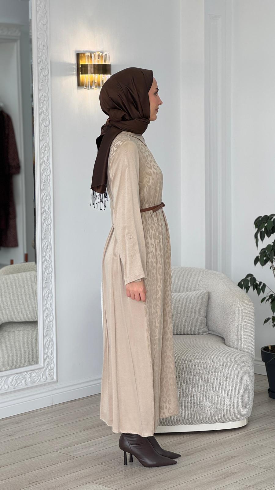 Nurcan Çetin Leopar Desenli Elbise 25254