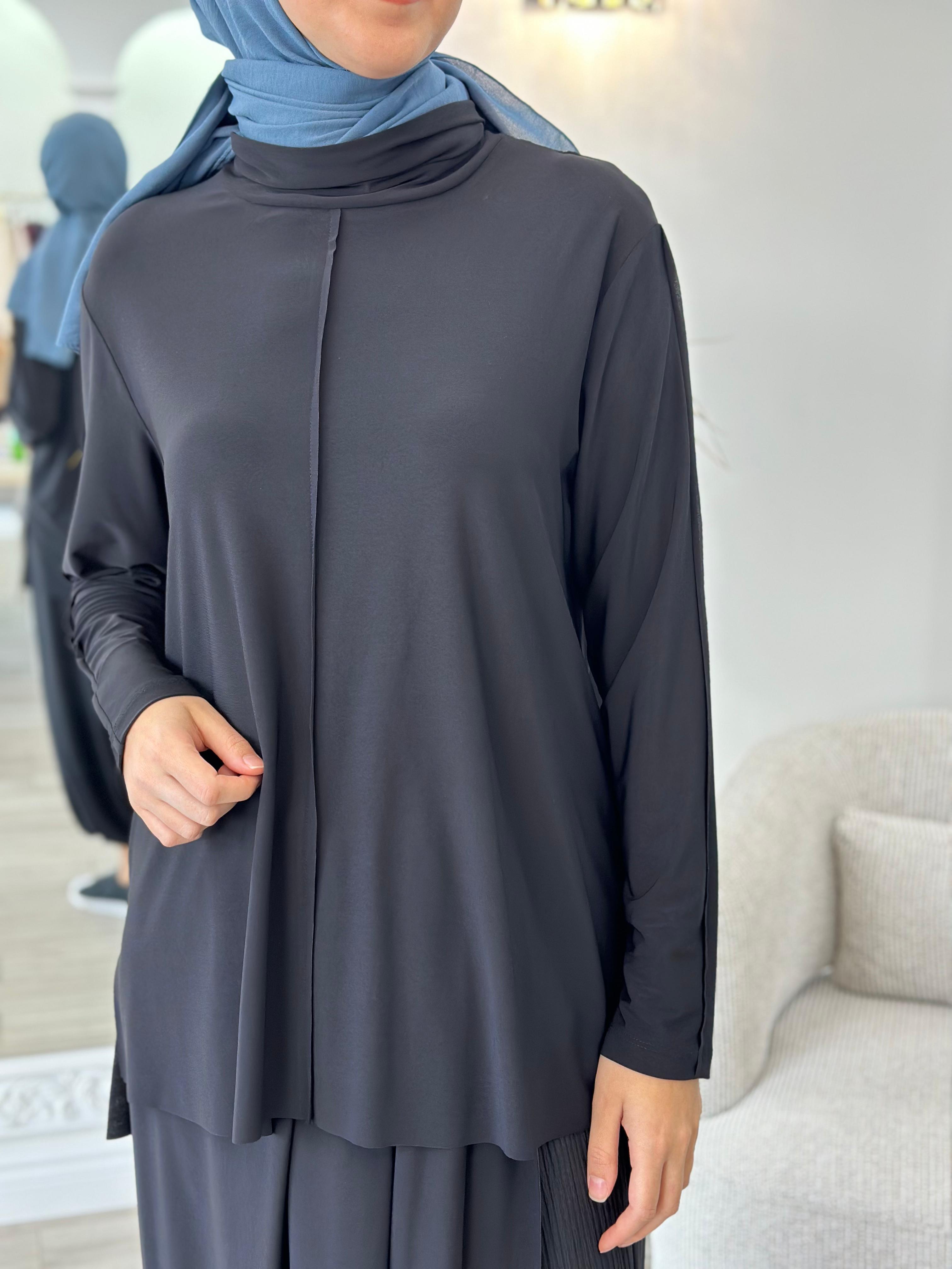 Nurcan Çetin Önü Dikişli Takım Siyah 24426
