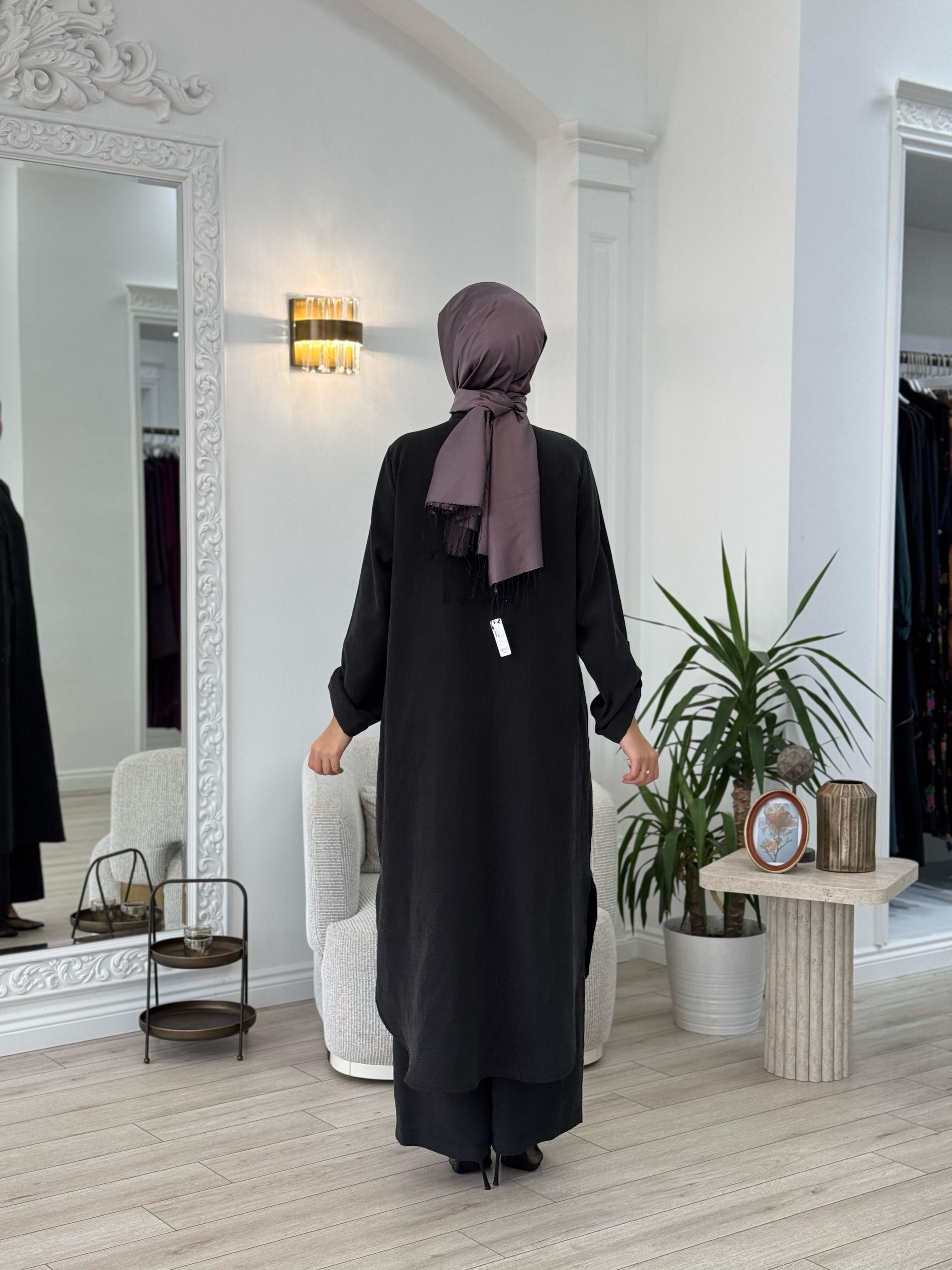 Nurcan Çetin Pantolonlu Takım Siyah 25447