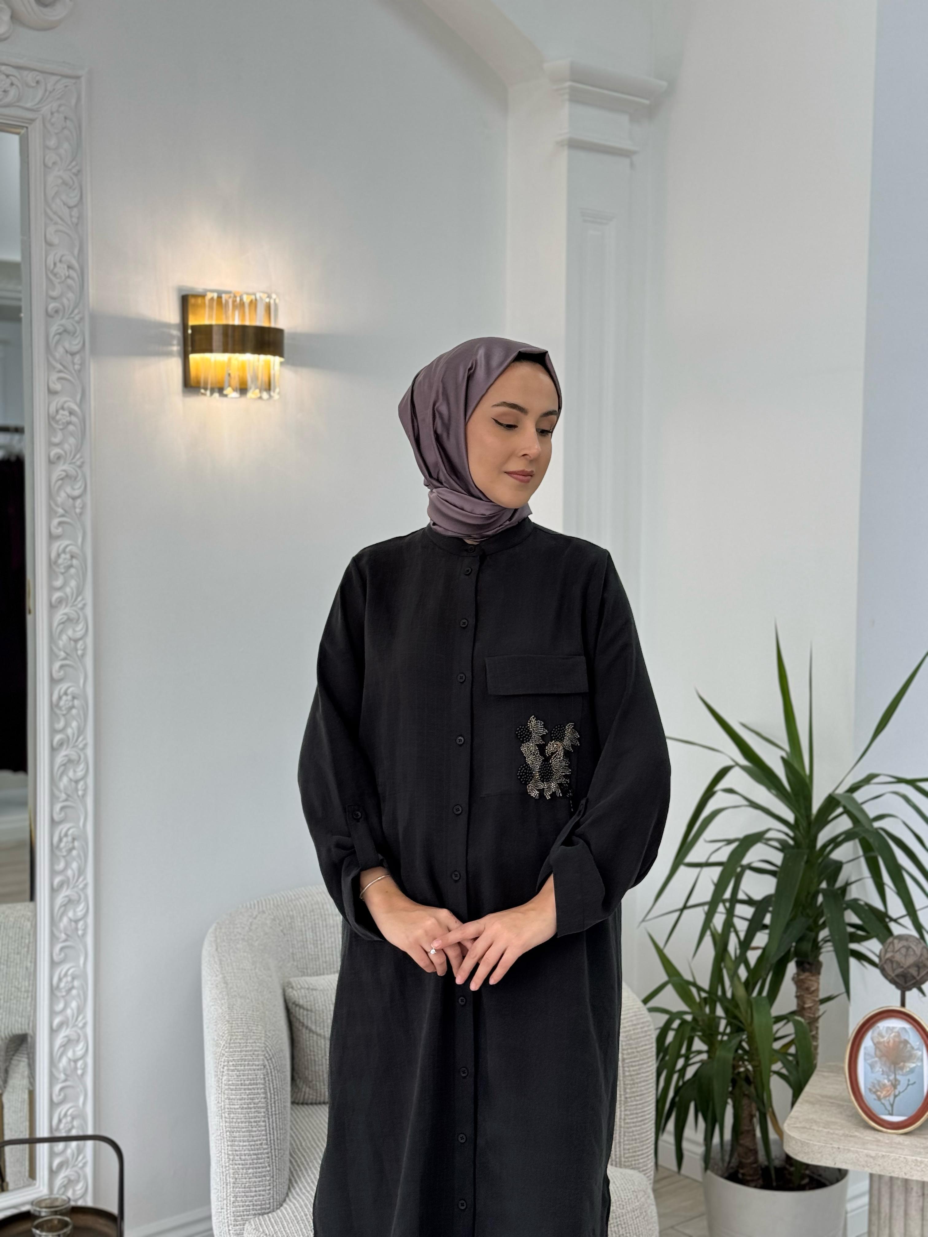 Nurcan Çetin Pantolonlu Takım Siyah 25447