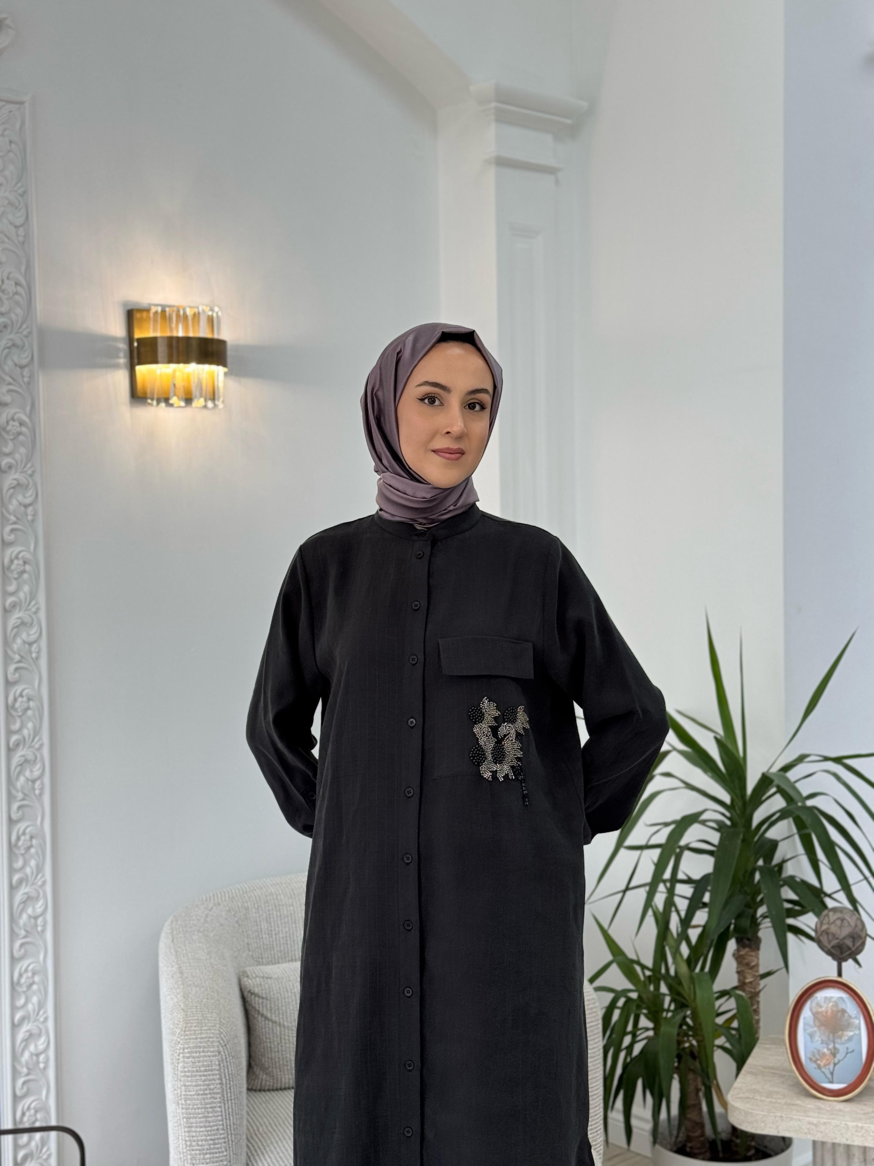 Nurcan Çetin Pantolonlu Takım Siyah 25447