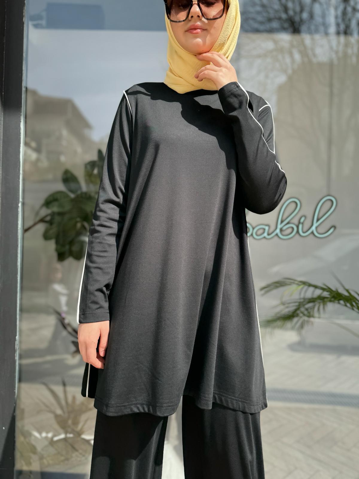Nurcan Çetin Pantolonlu Tunik Takım Siyah 24457