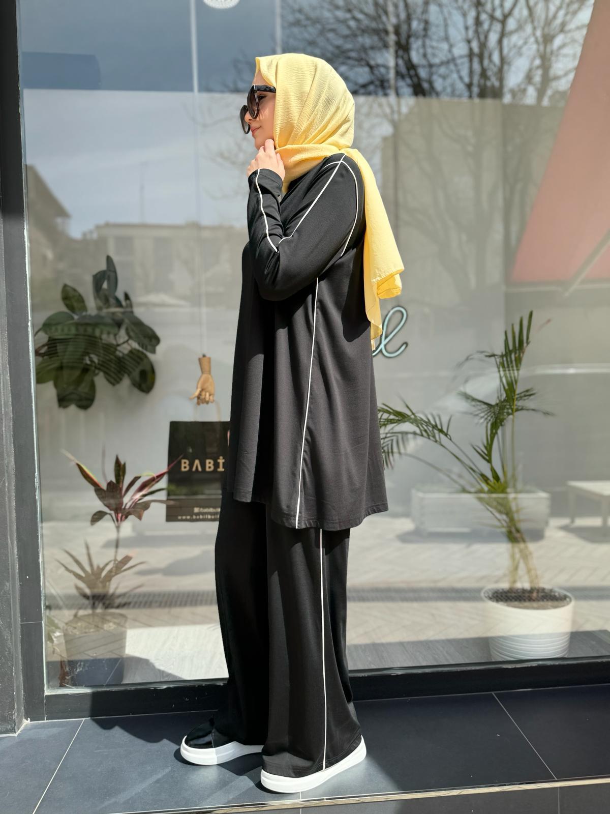 Nurcan Çetin Pantolonlu Tunik Takım Siyah 24457