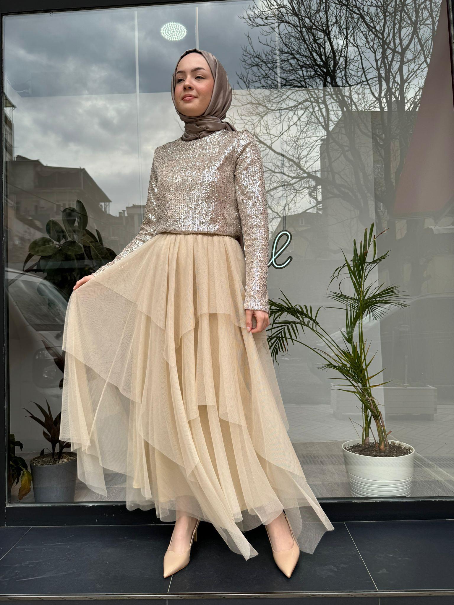 Nurcan Çetin Payet Takım Bej 7402