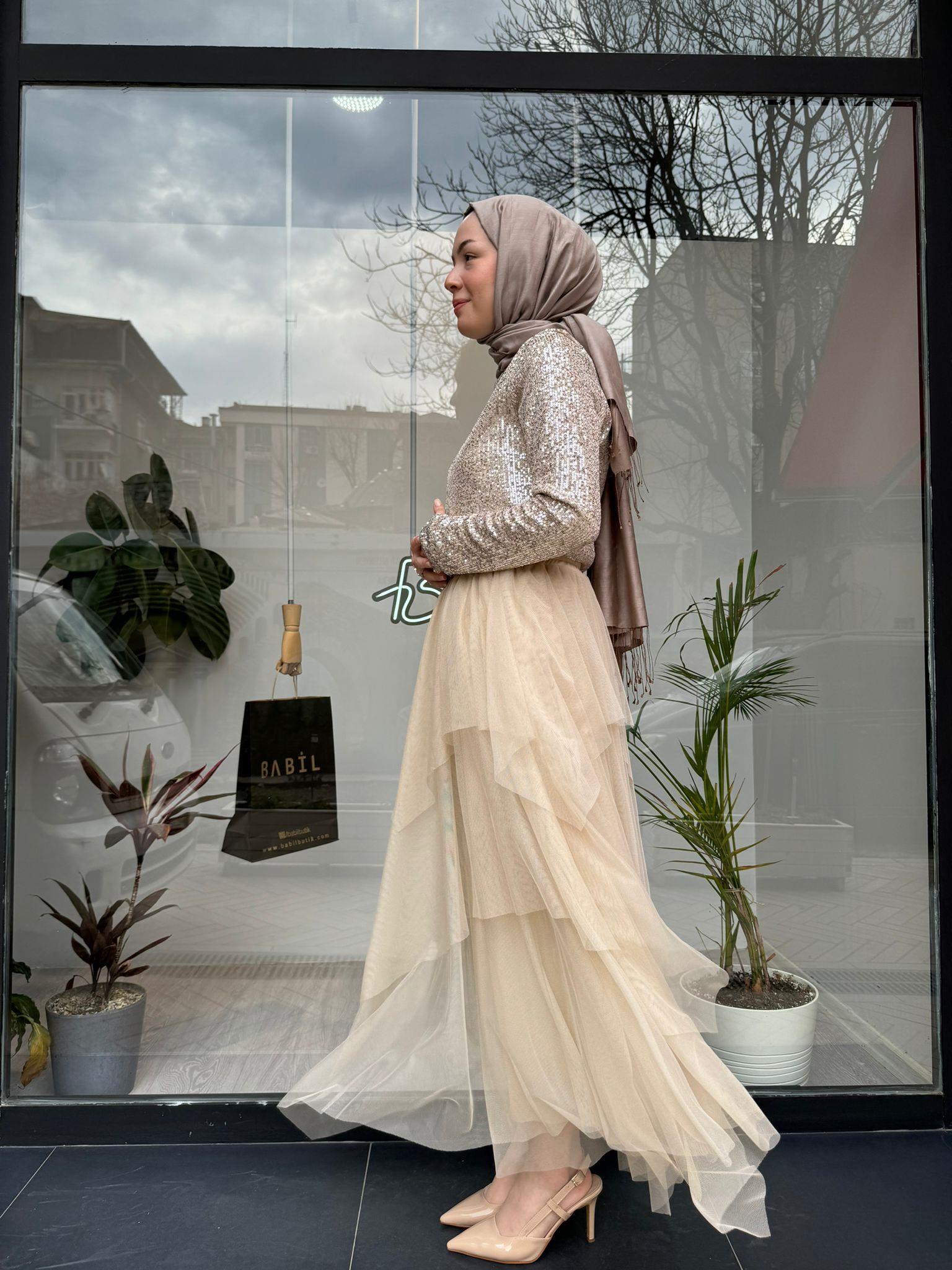 Nurcan Çetin Payet Takım Bej 7402