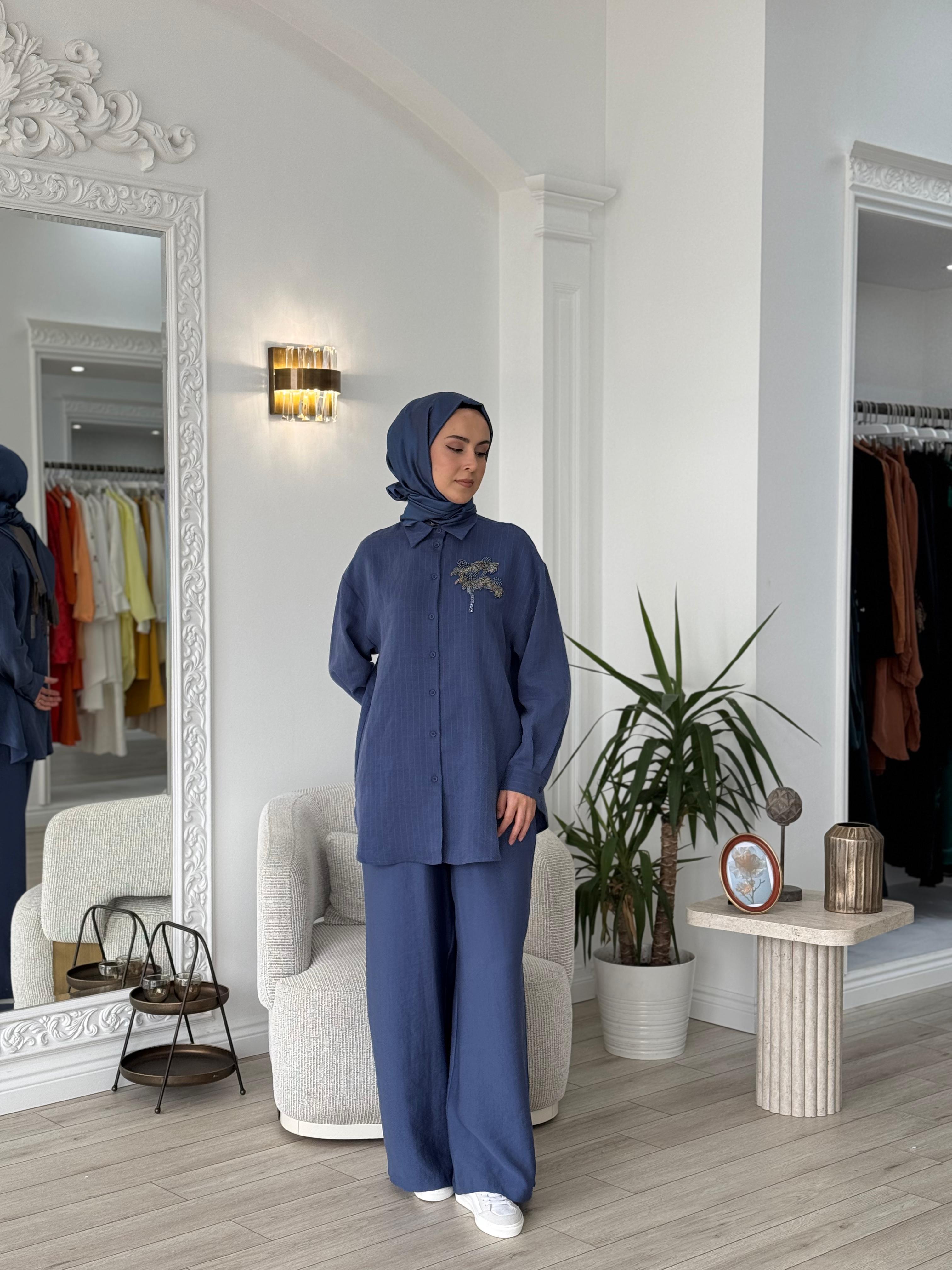 Nurcan Çetin Takım İndigo 25448