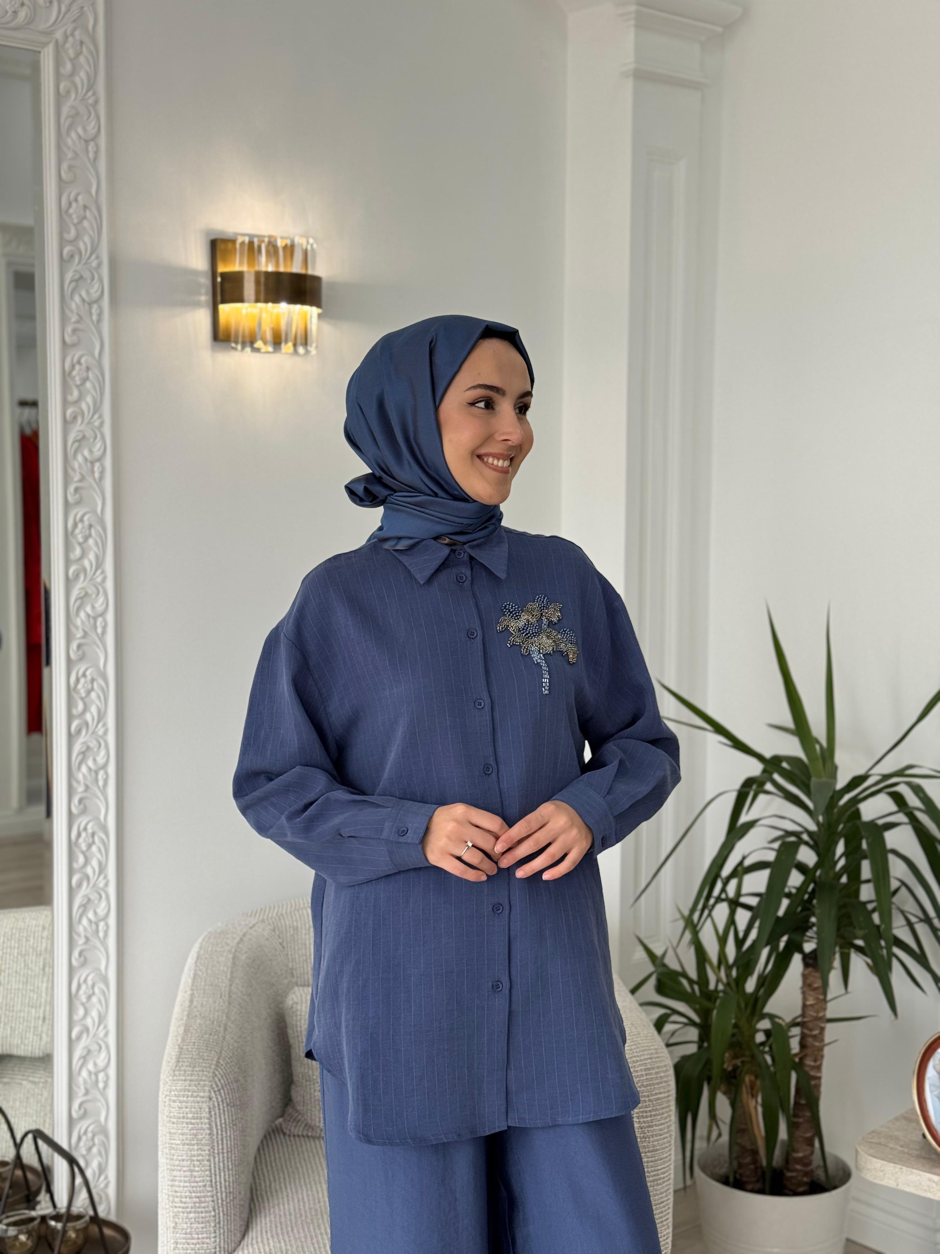 Nurcan Çetin Takım İndigo 25448