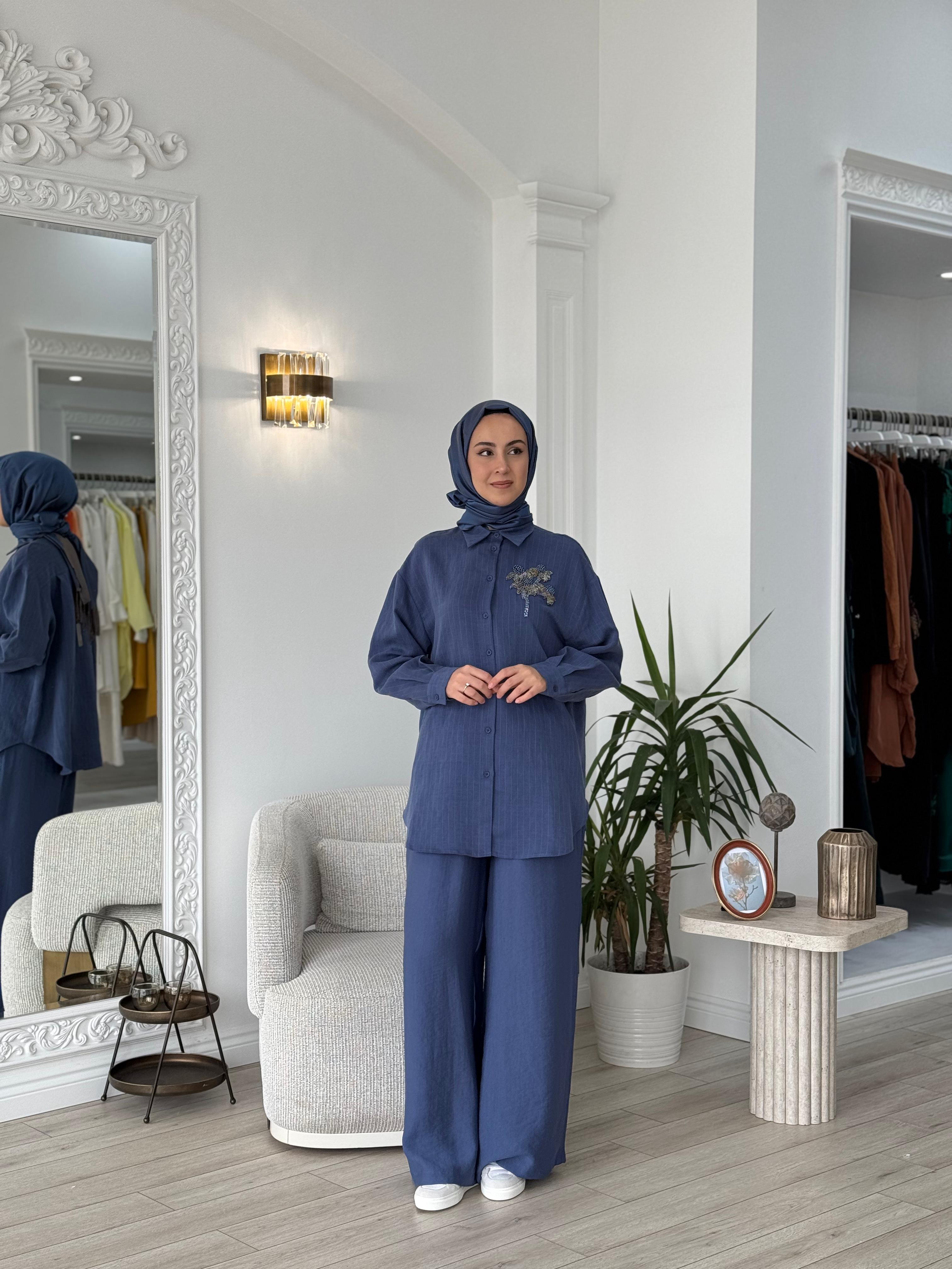 Nurcan Çetin Takım İndigo 25448