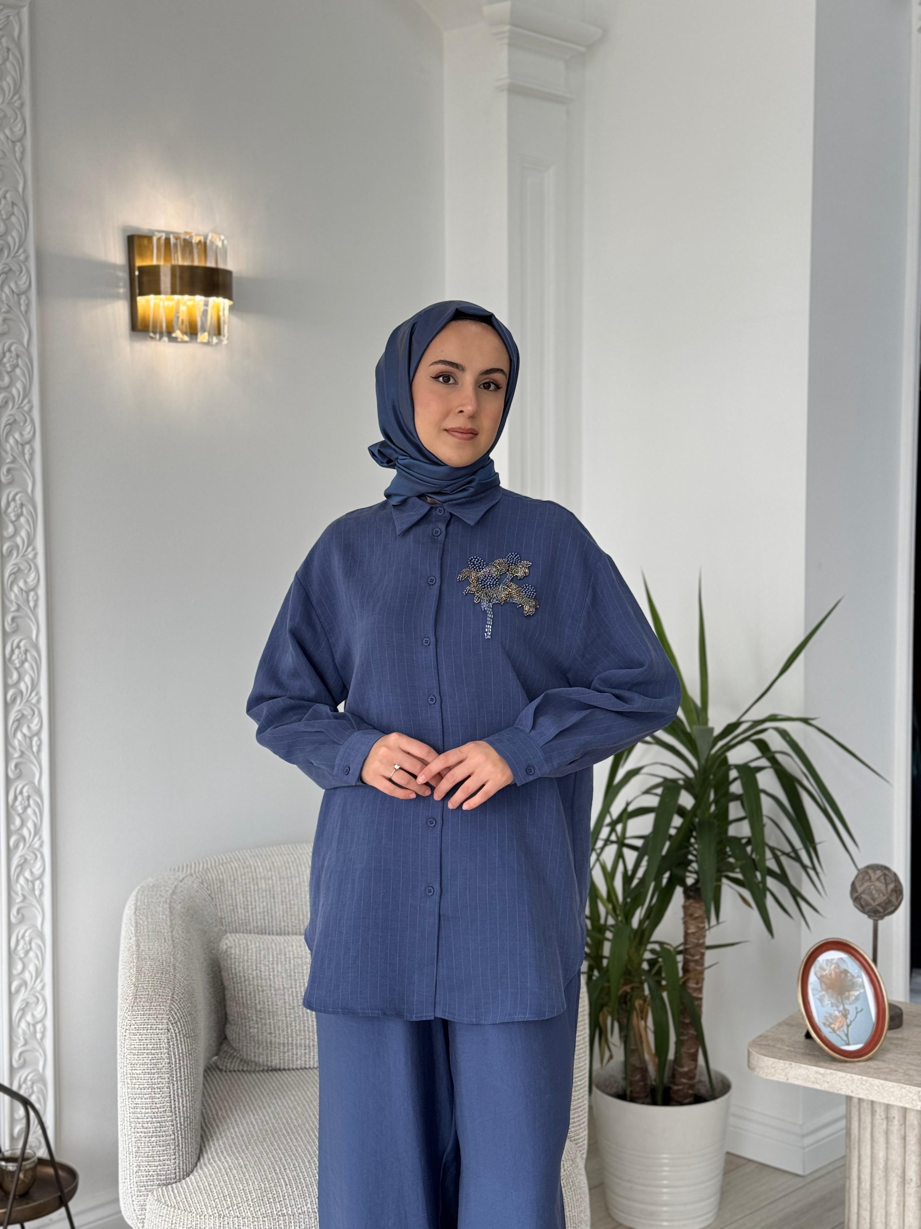 Nurcan Çetin Takım İndigo 25448