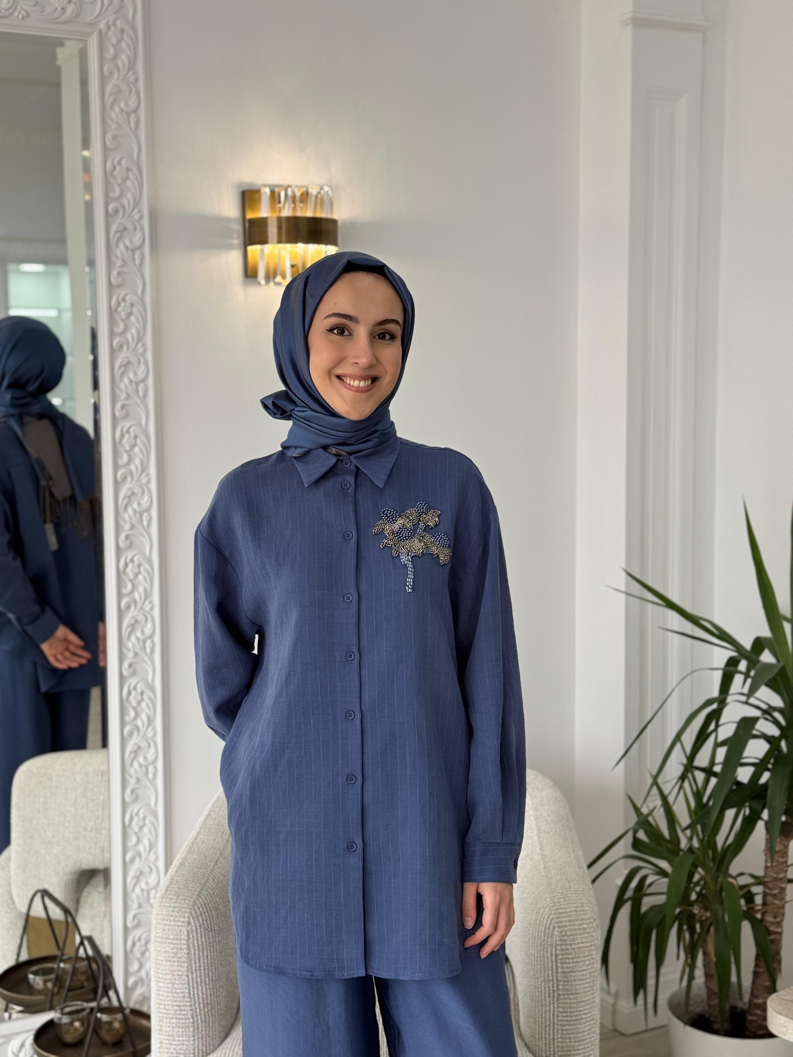 Nurcan Çetin Takım İndigo 25448