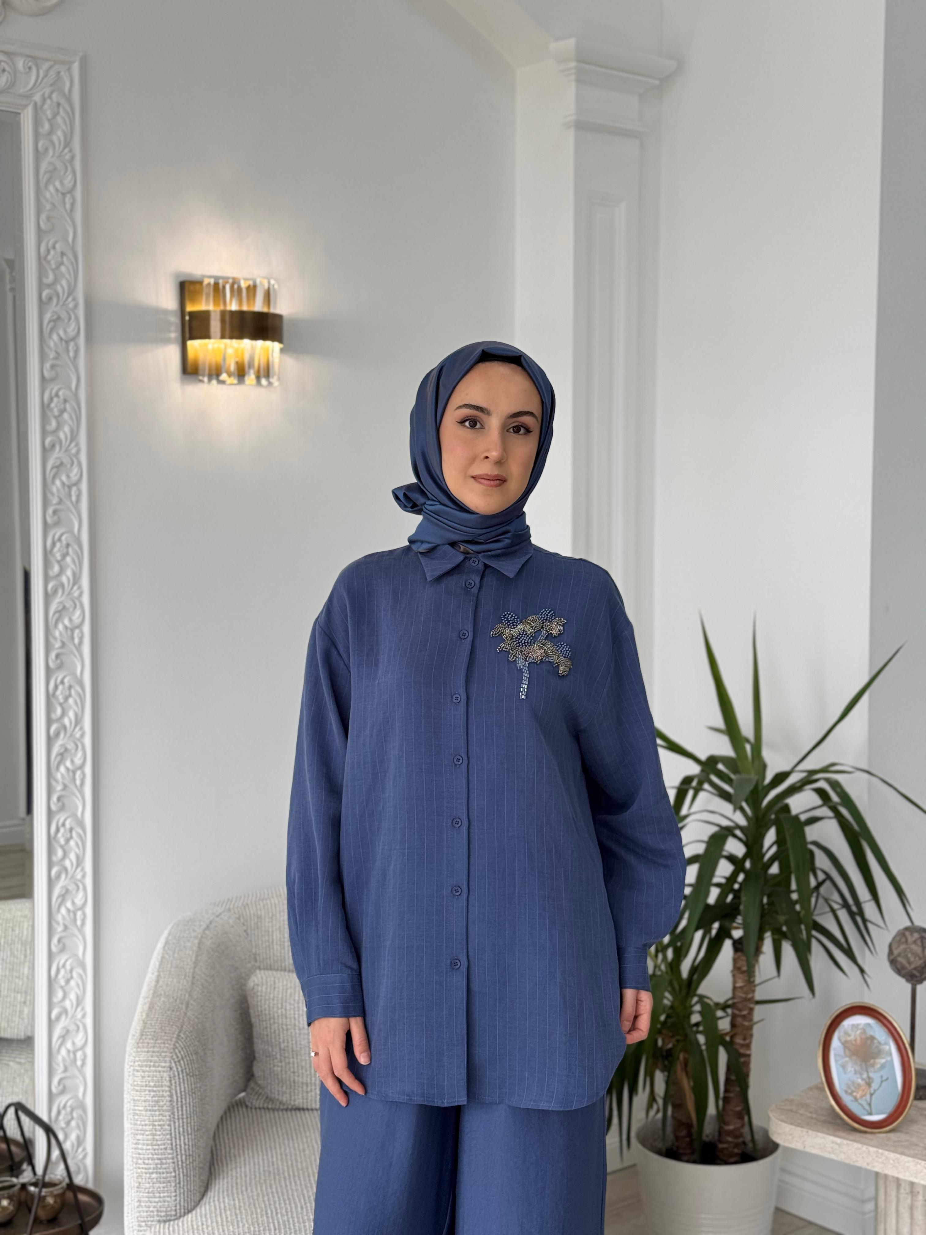 Nurcan Çetin Takım İndigo 25448