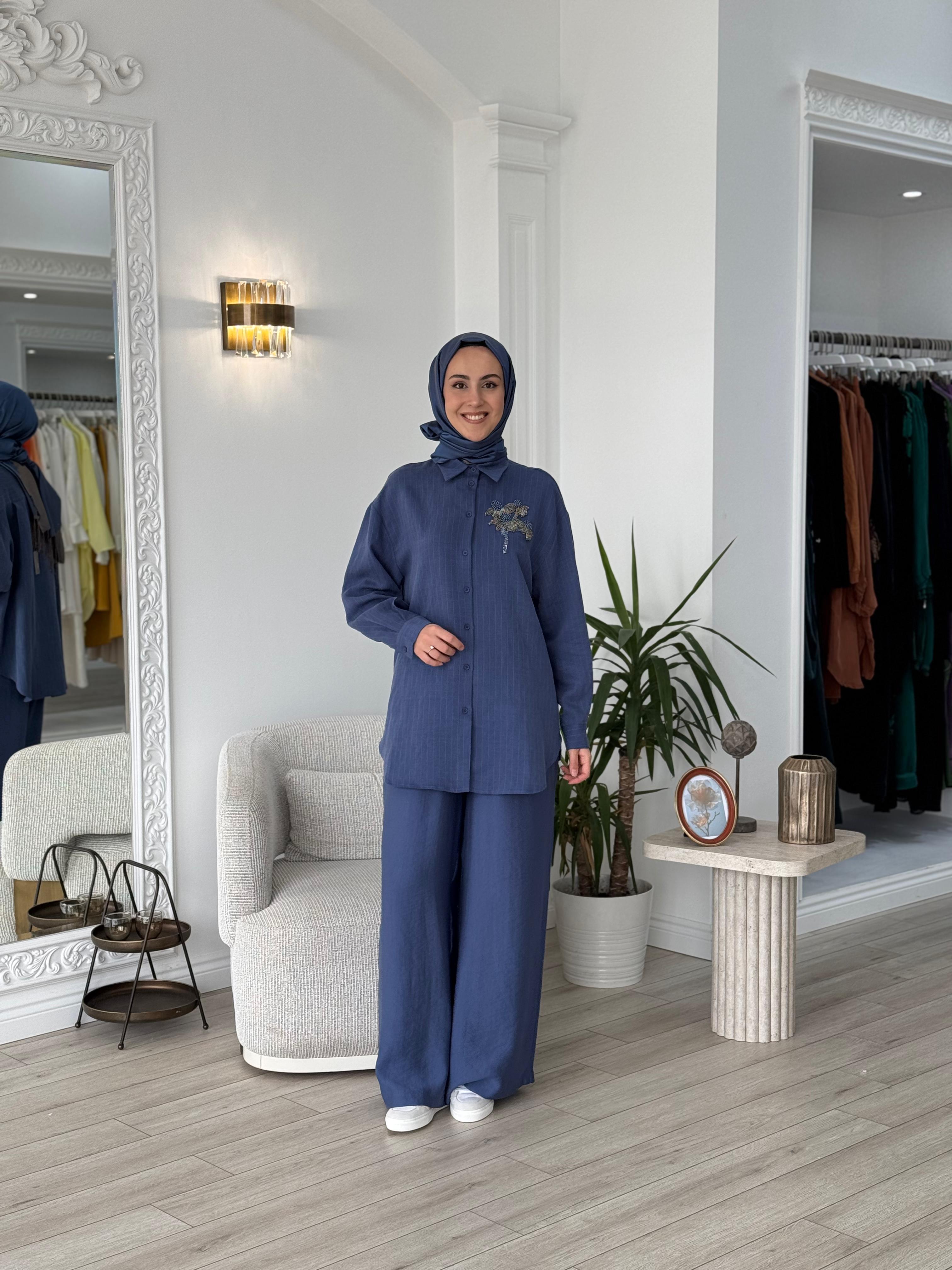 Nurcan Çetin Takım İndigo 25448