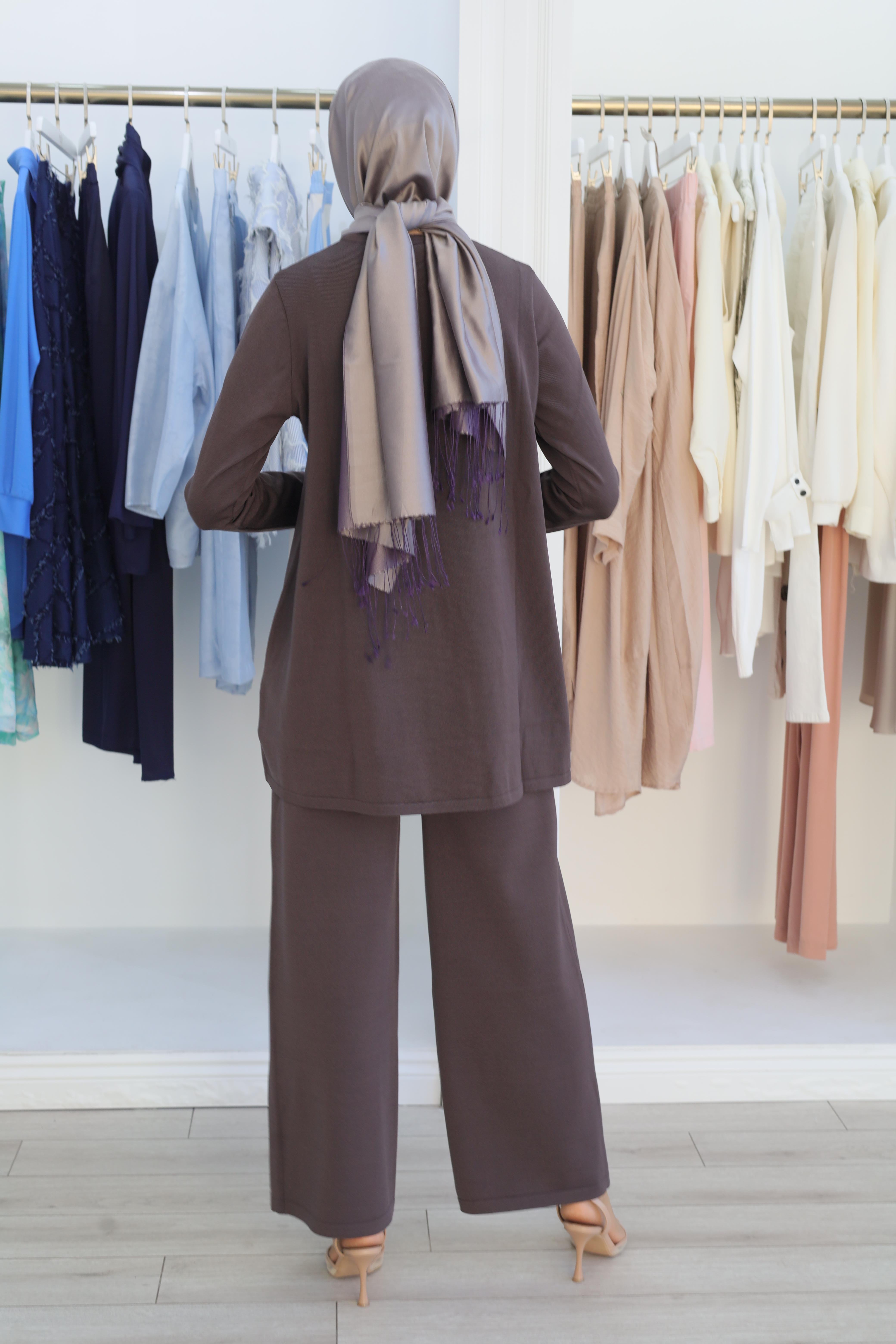 Nurcan Çetin Taş Detaylı Triko Takım NR157