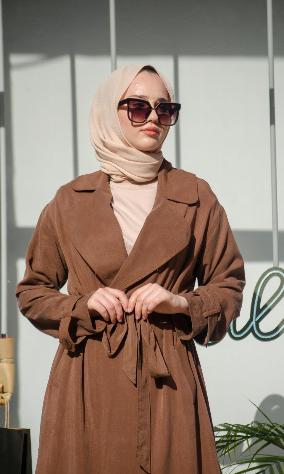 Nurcan Çetin Tensel Trençkot Kahve 24759