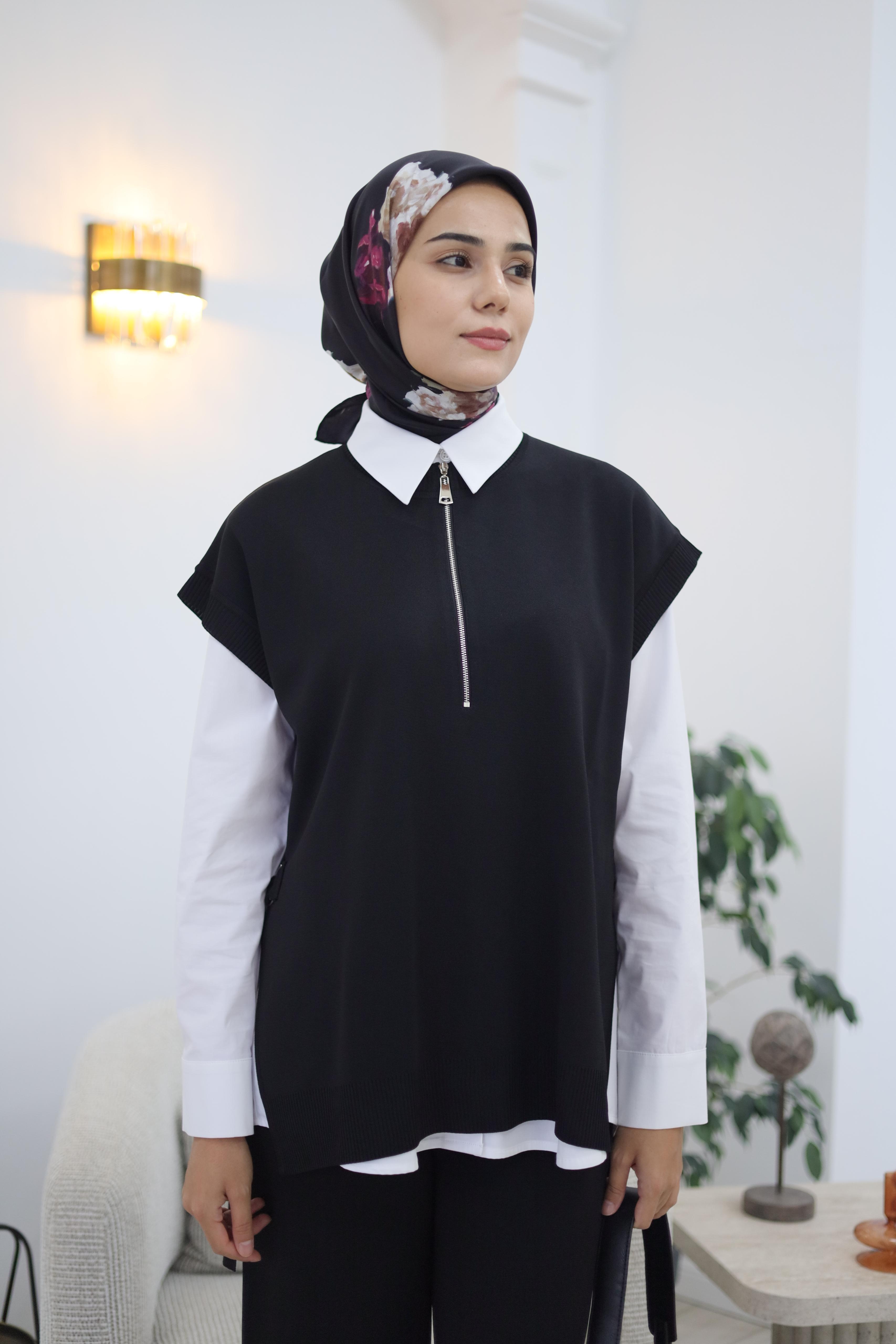 Nurcan Çetin Triko Takım Siyah NR142