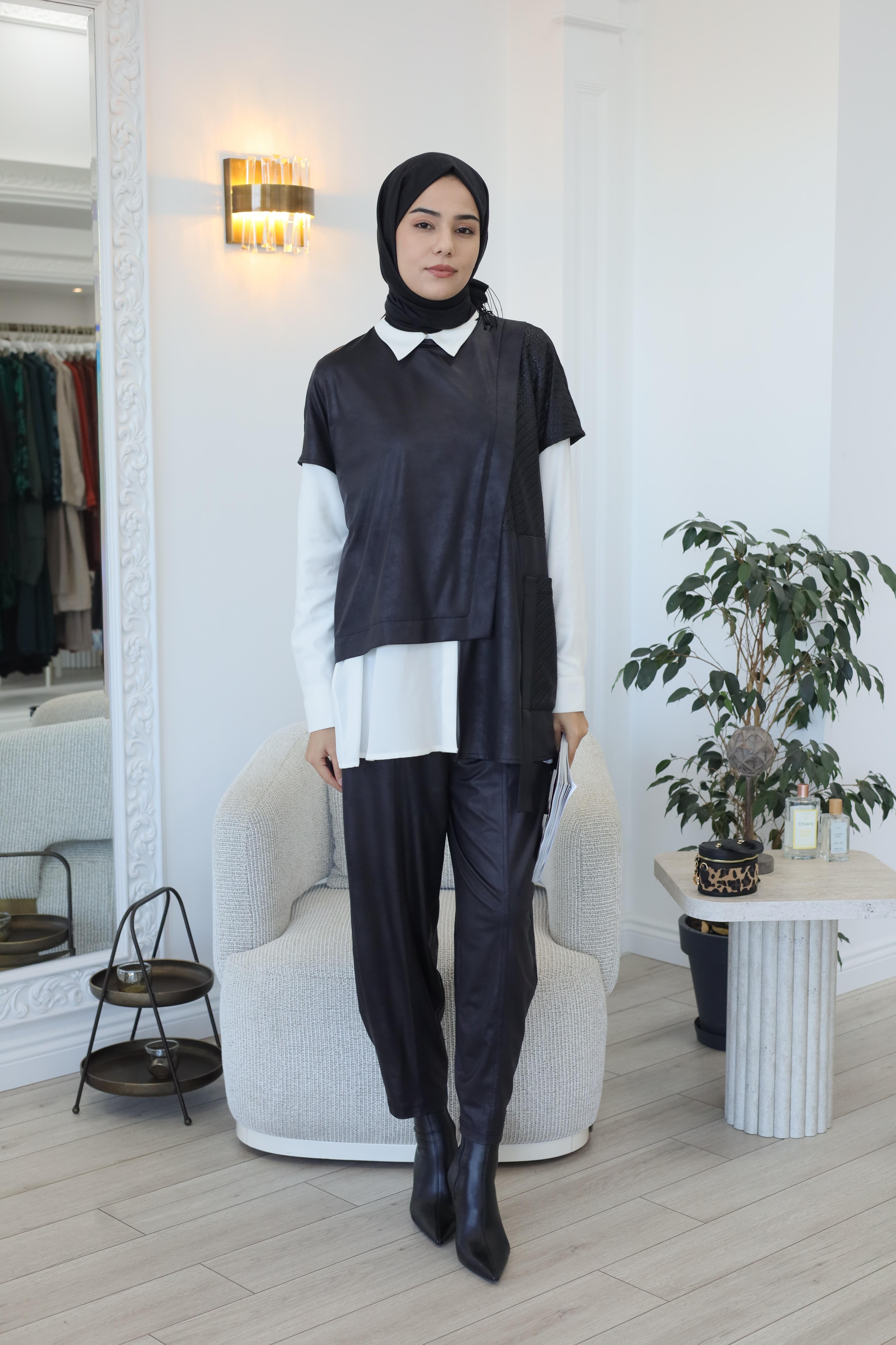 Nurcan Çetin Üçlü Takım Siyah 25630