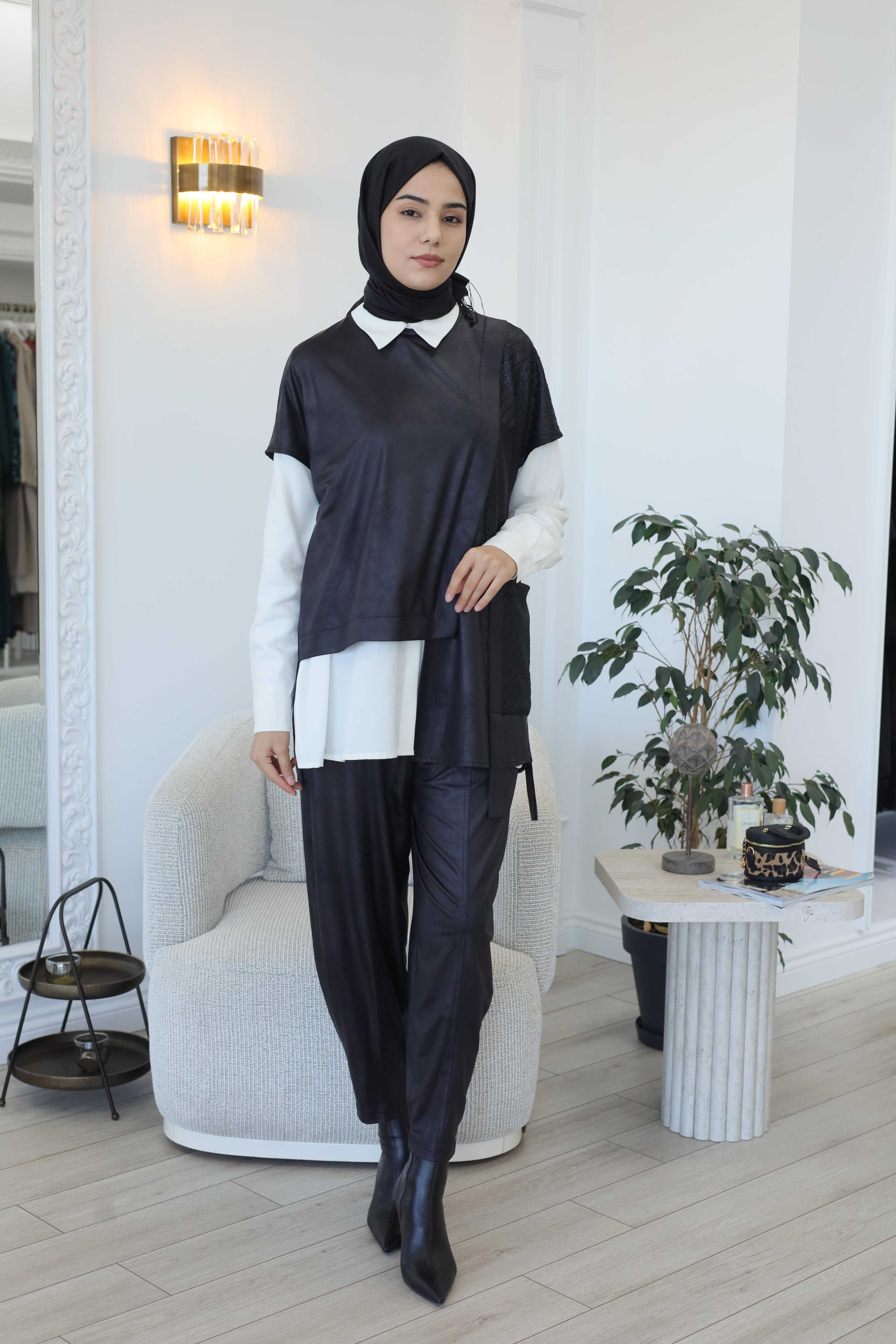 Nurcan Çetin Üçlü Takım Siyah 25630