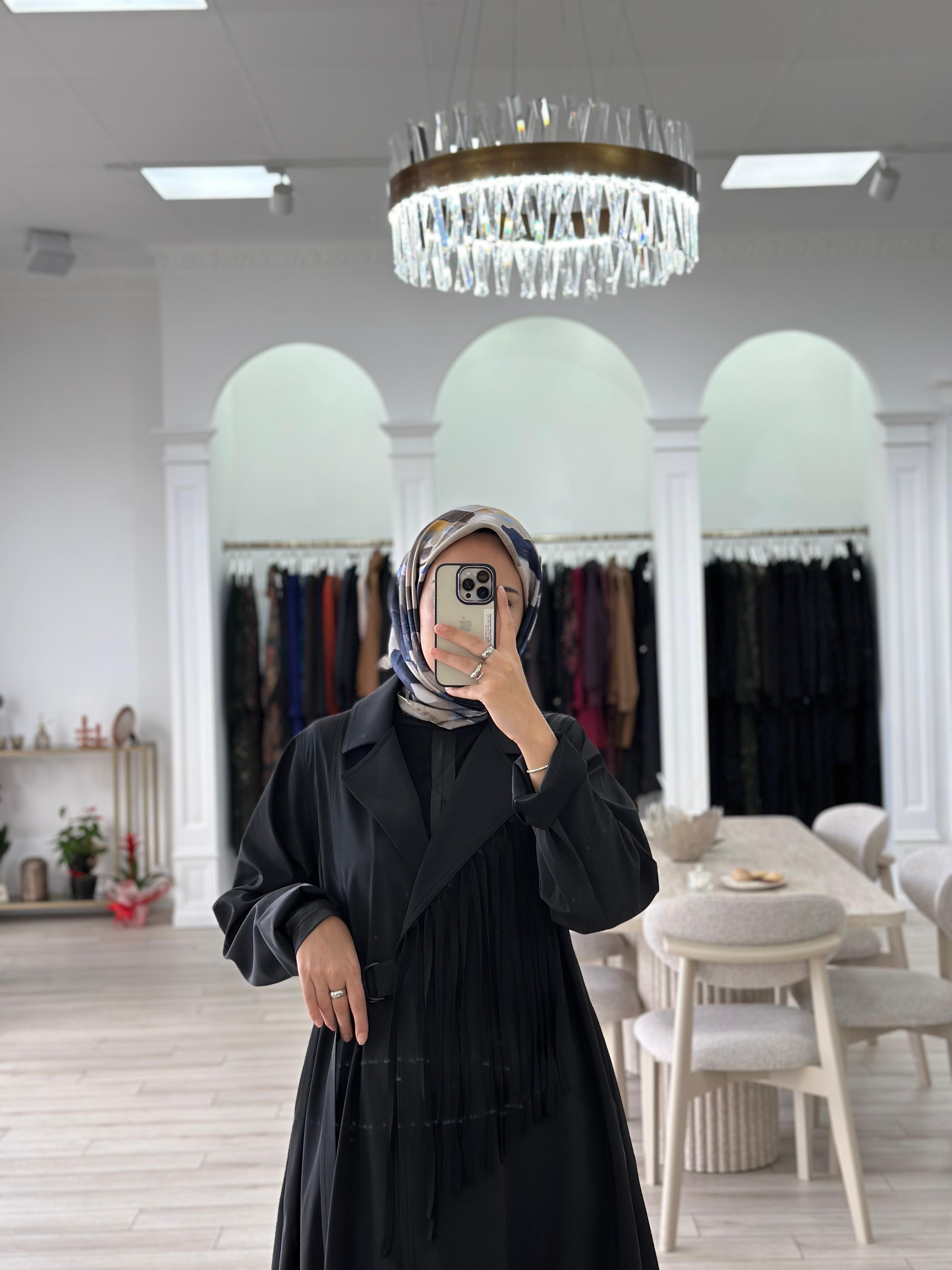Nurcan Çetin Yaka Detaylı Trençkot Siyah 16700