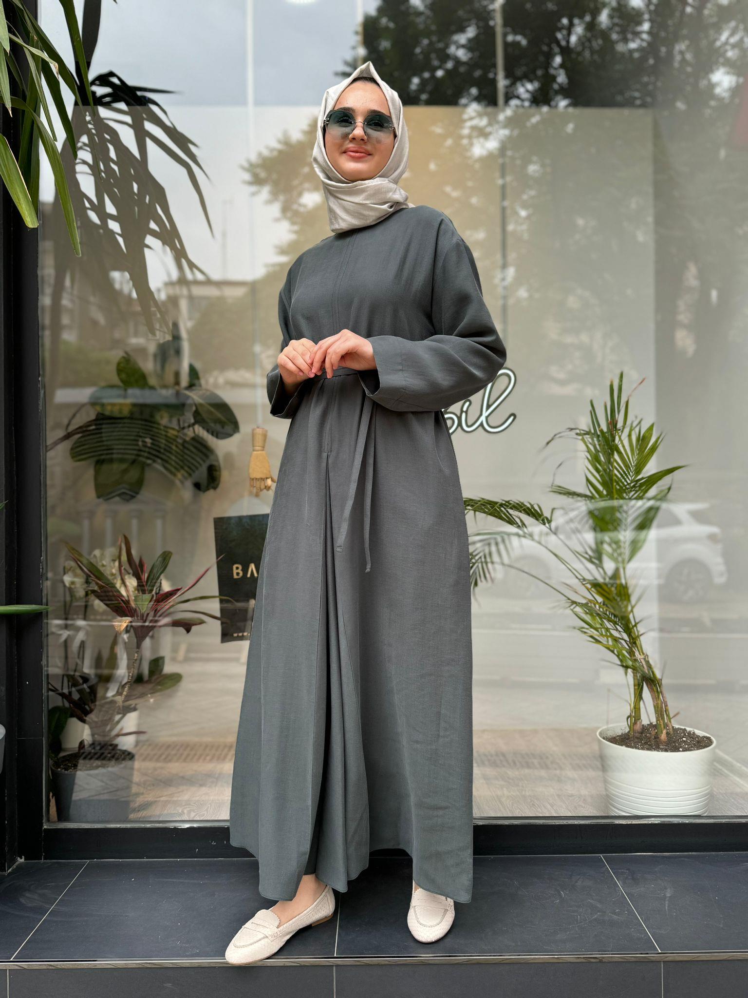 QOOQ Apili Elbise Yeşil 24ss405