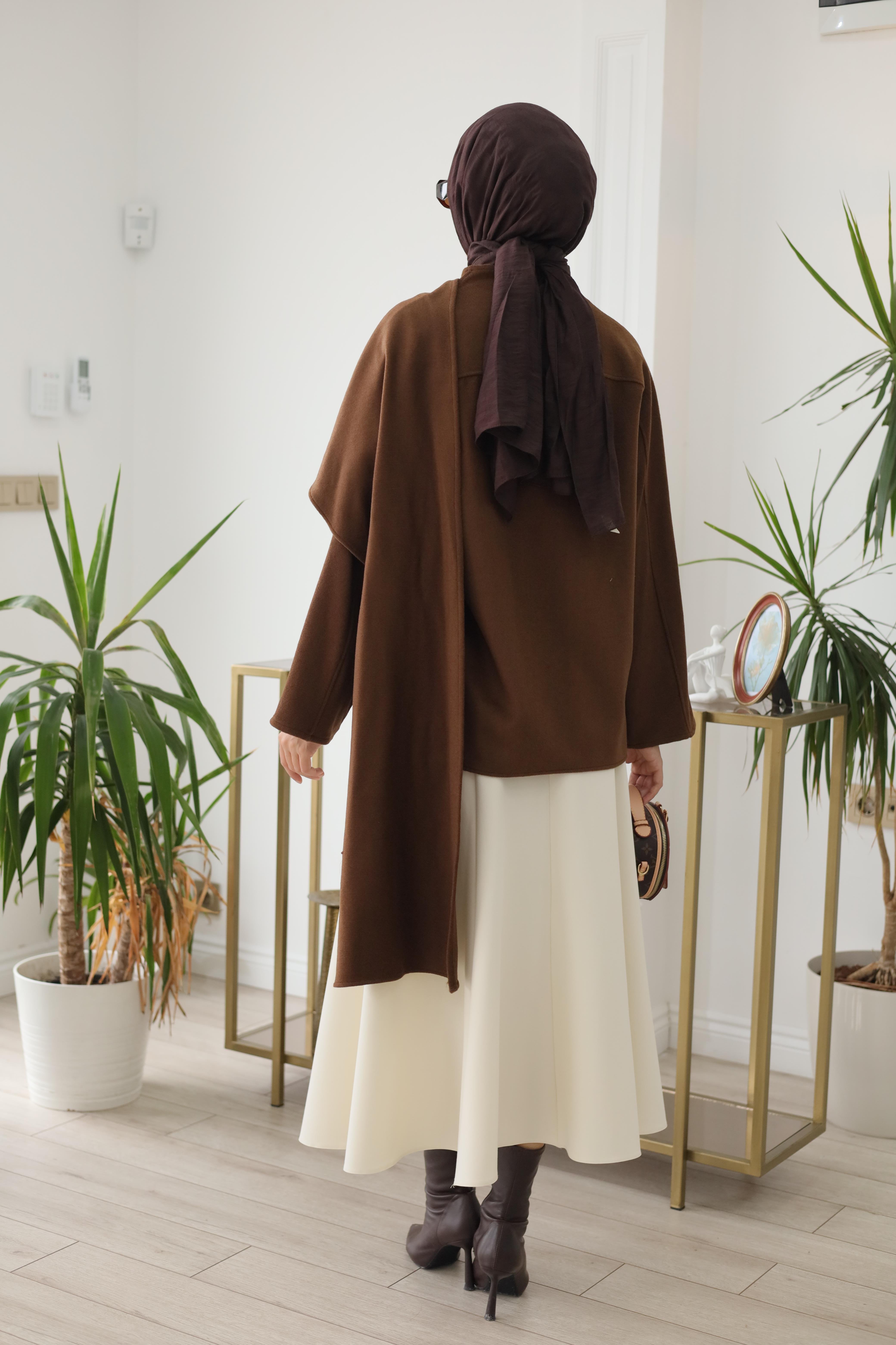 QOOQ Atkılı Kaşe Bluz 26fw211