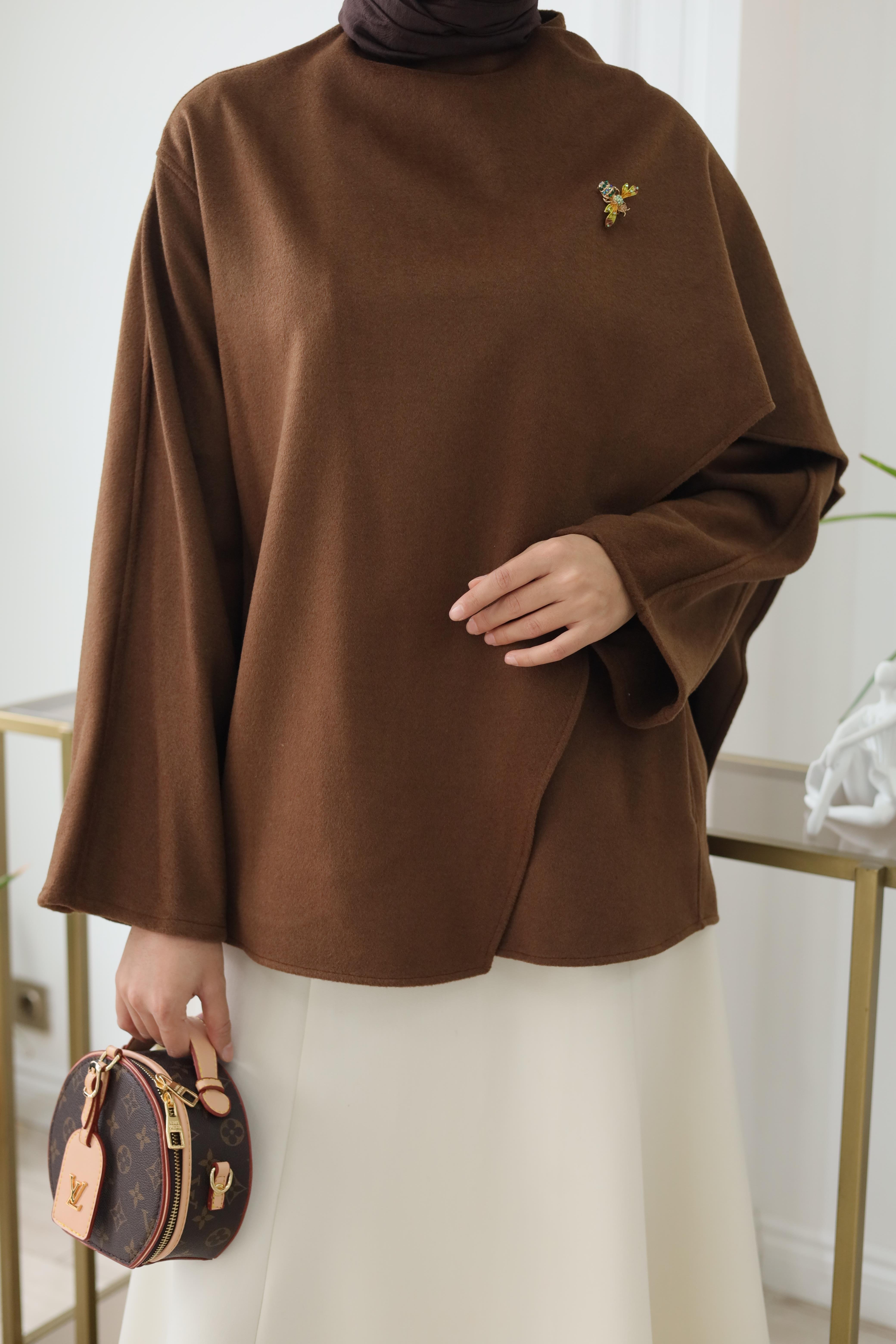 QOOQ Atkılı Kaşe Bluz 26fw211