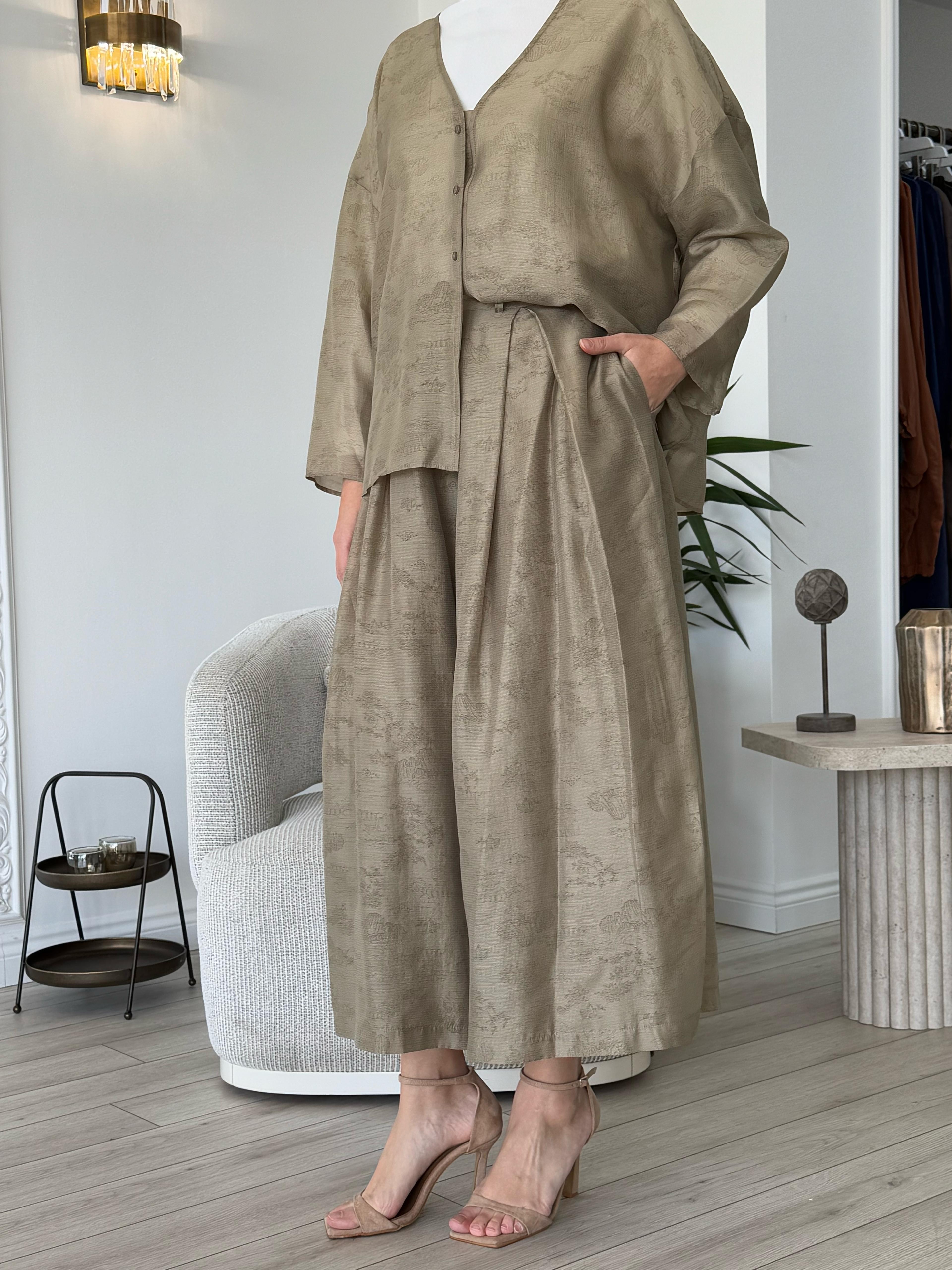 QOOQ Azur Kimono Takım Haki 25ss626
