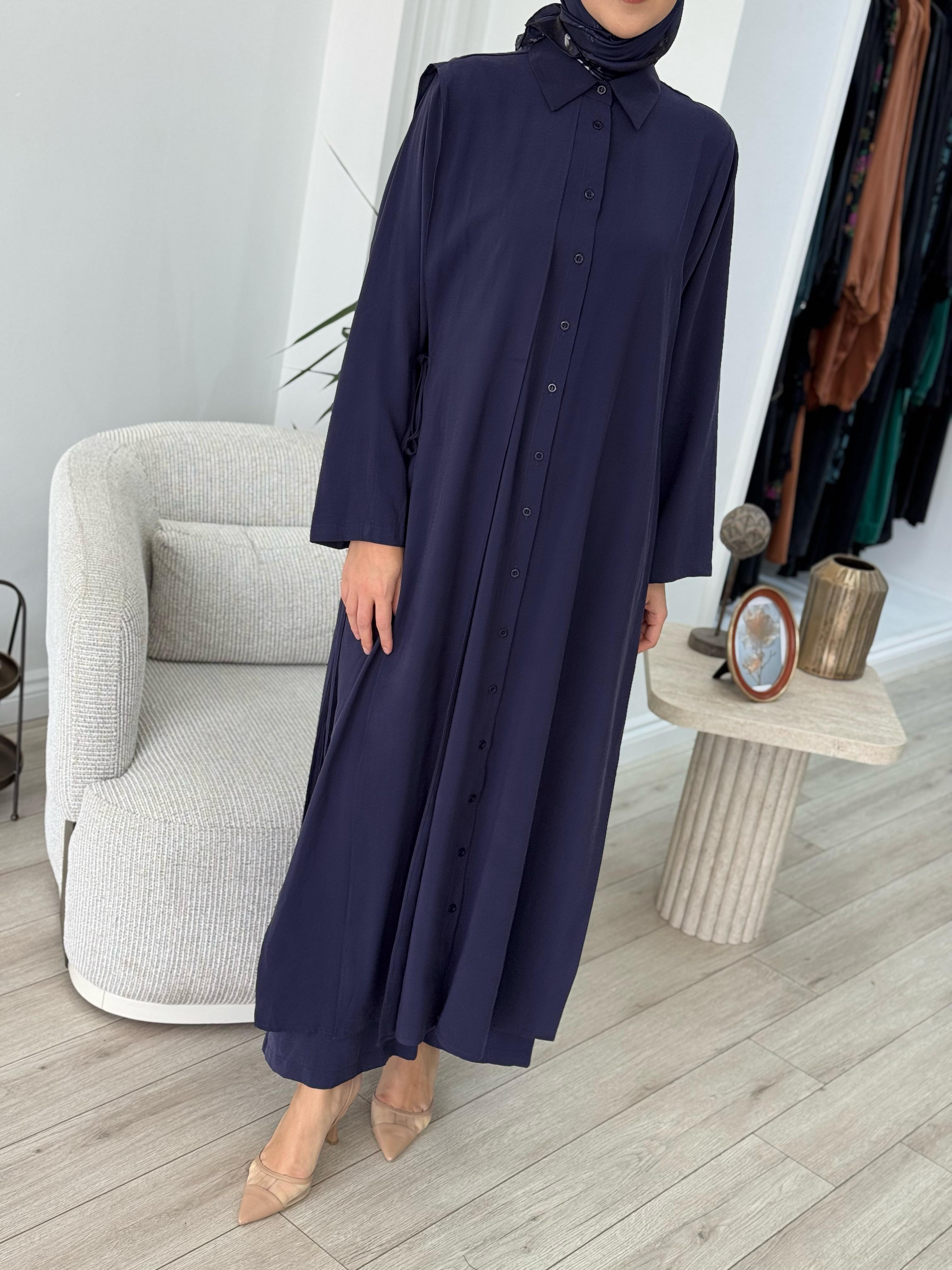 QOOQ Azure Gömlek Lacivert 25ss218