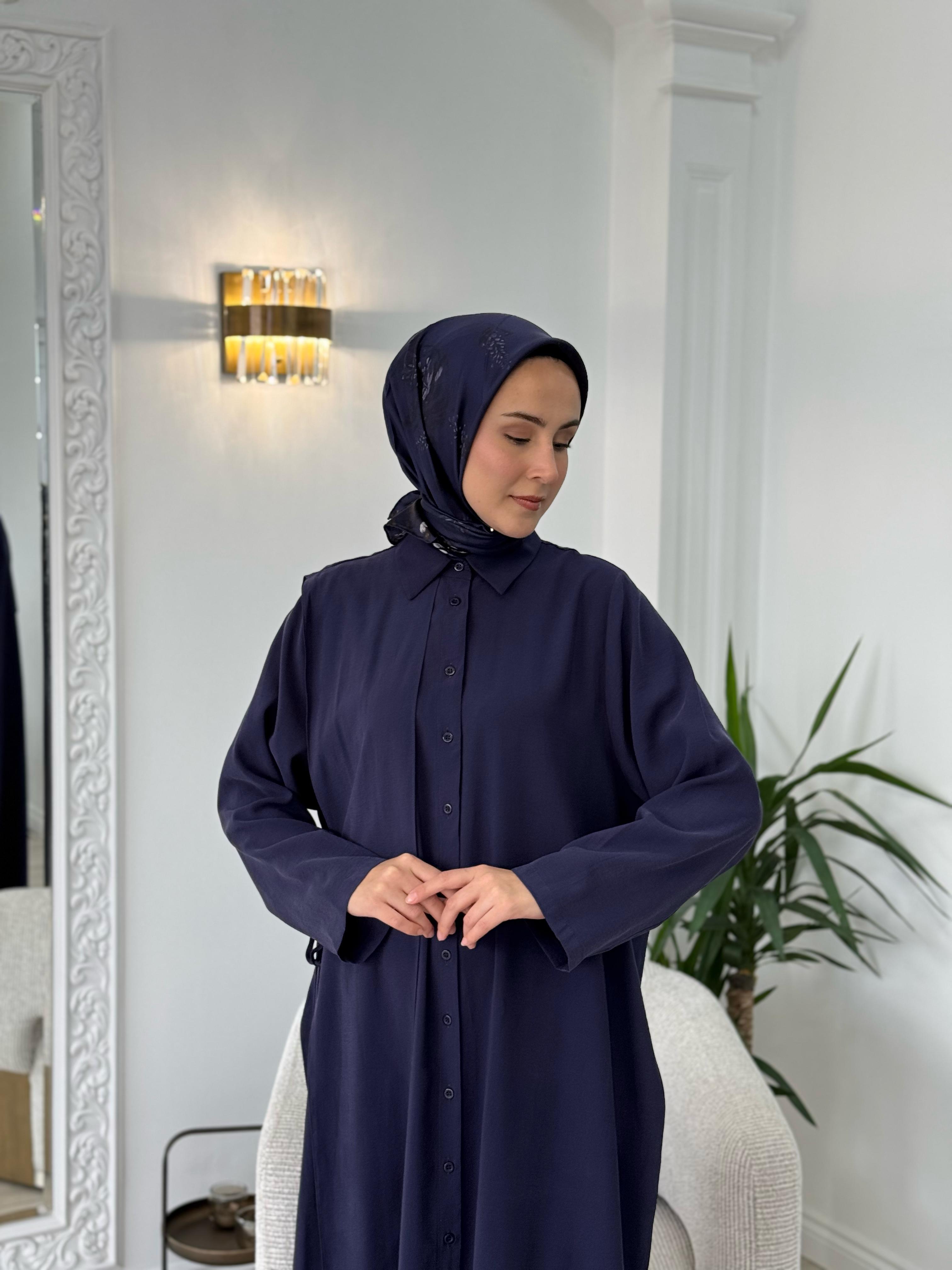 QOOQ Azure Gömlek Lacivert 25ss218