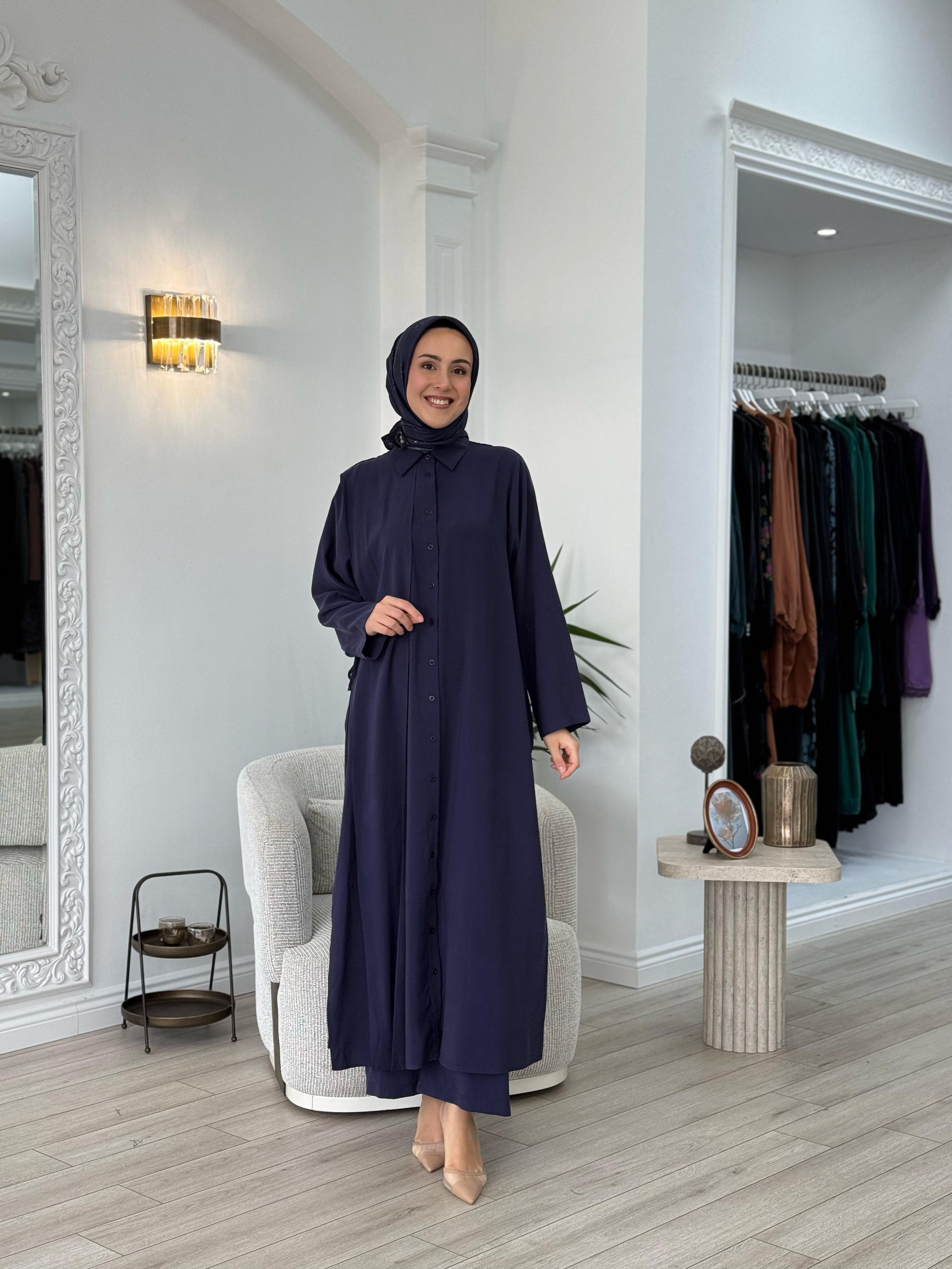 QOOQ Azure Gömlek Lacivert 25ss218