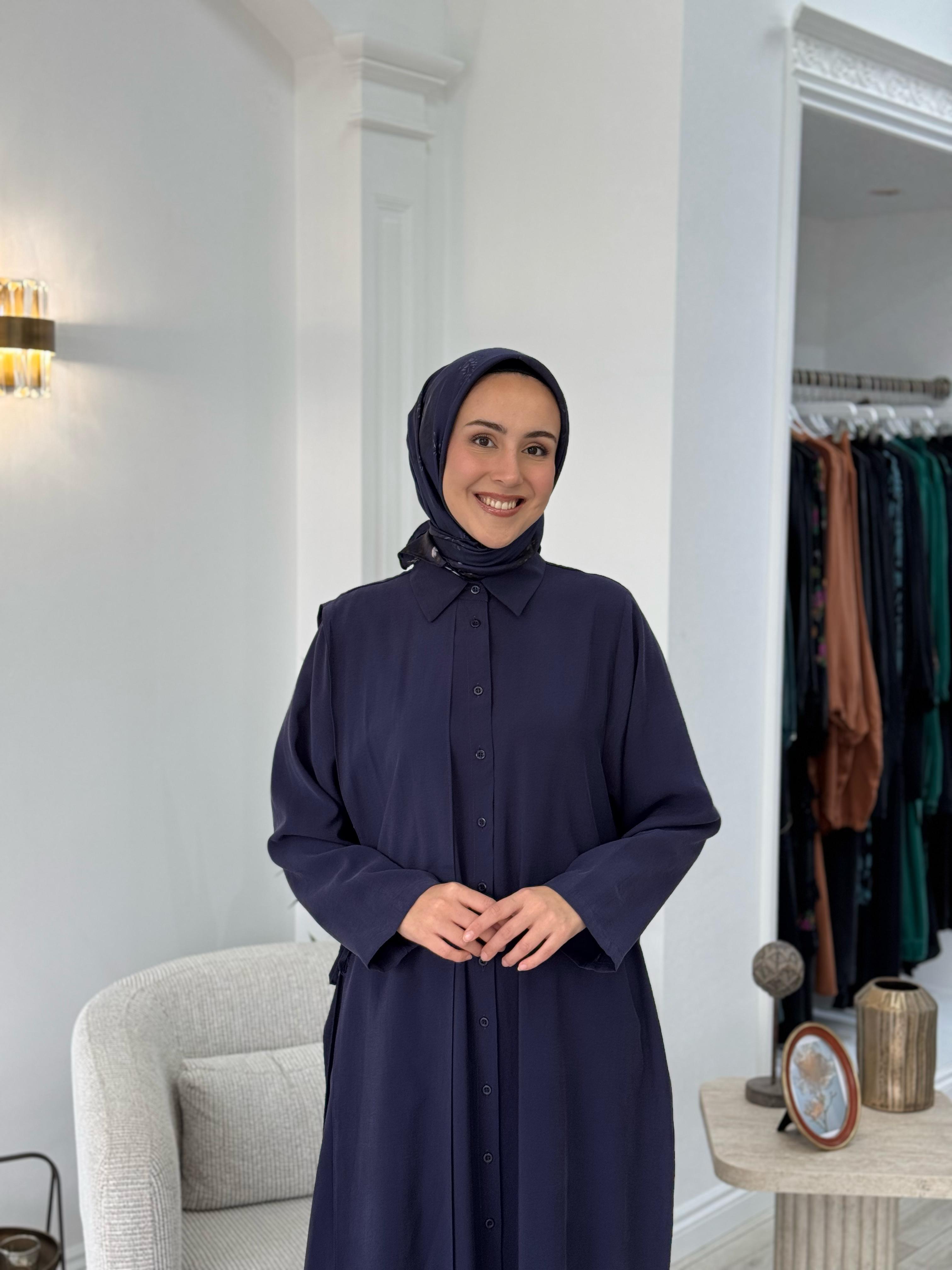 QOOQ Azure Gömlek Lacivert 25ss218