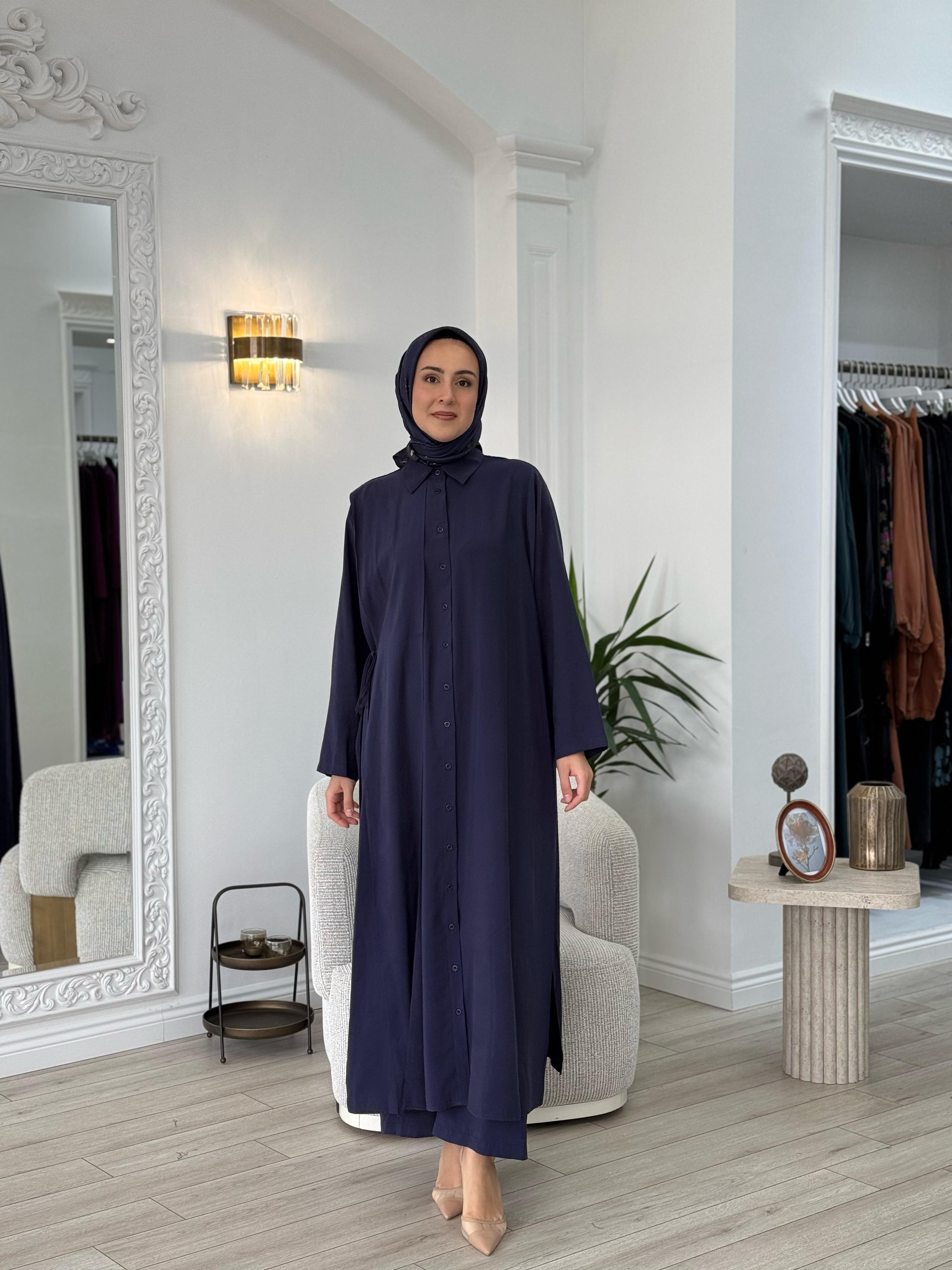 QOOQ Azure Gömlek Lacivert 25ss218