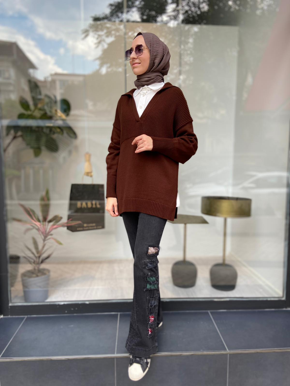 Qooq Bob Kahve Kazak 24FW201
